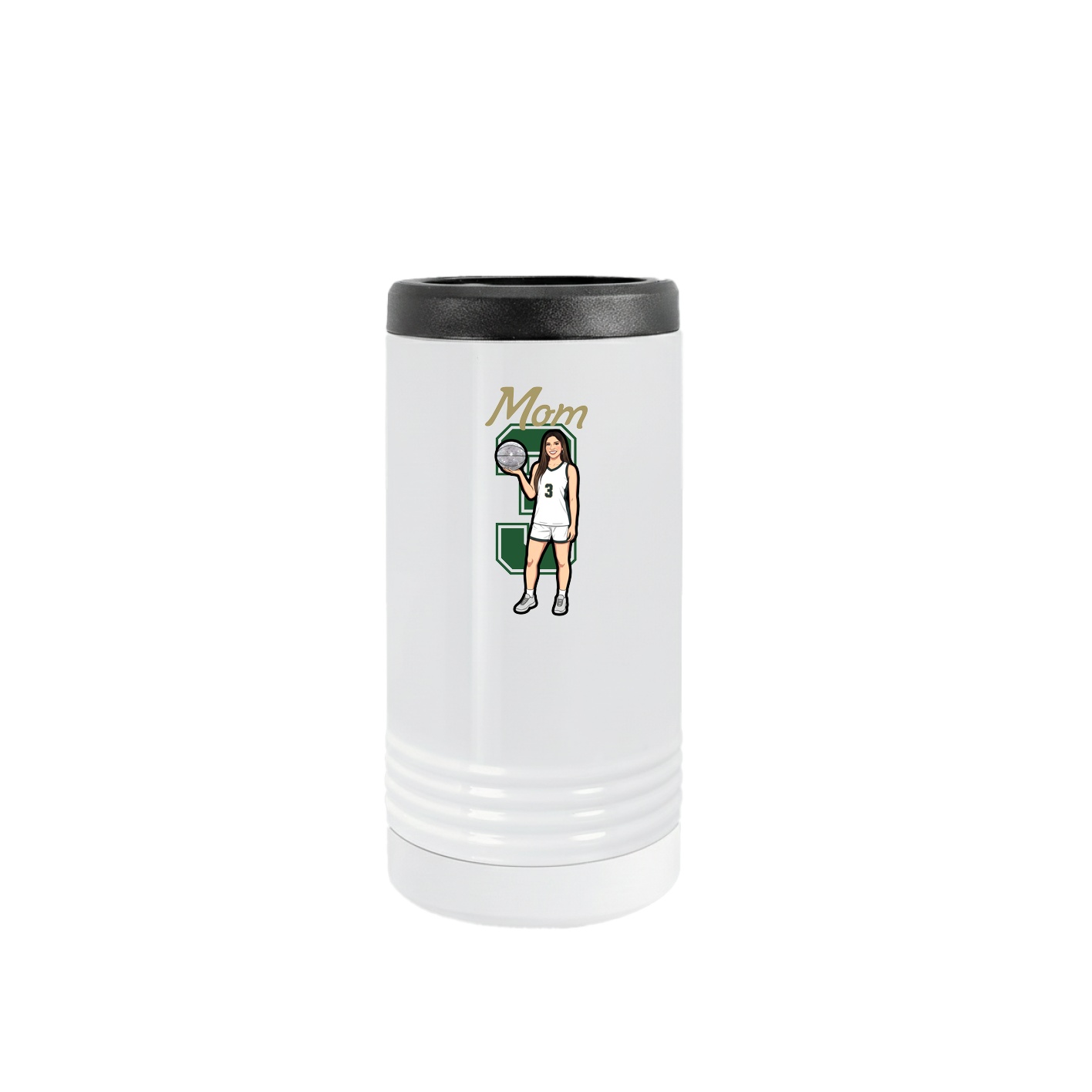 Slim Beverage Holder — Mothers Day Shirsey in White