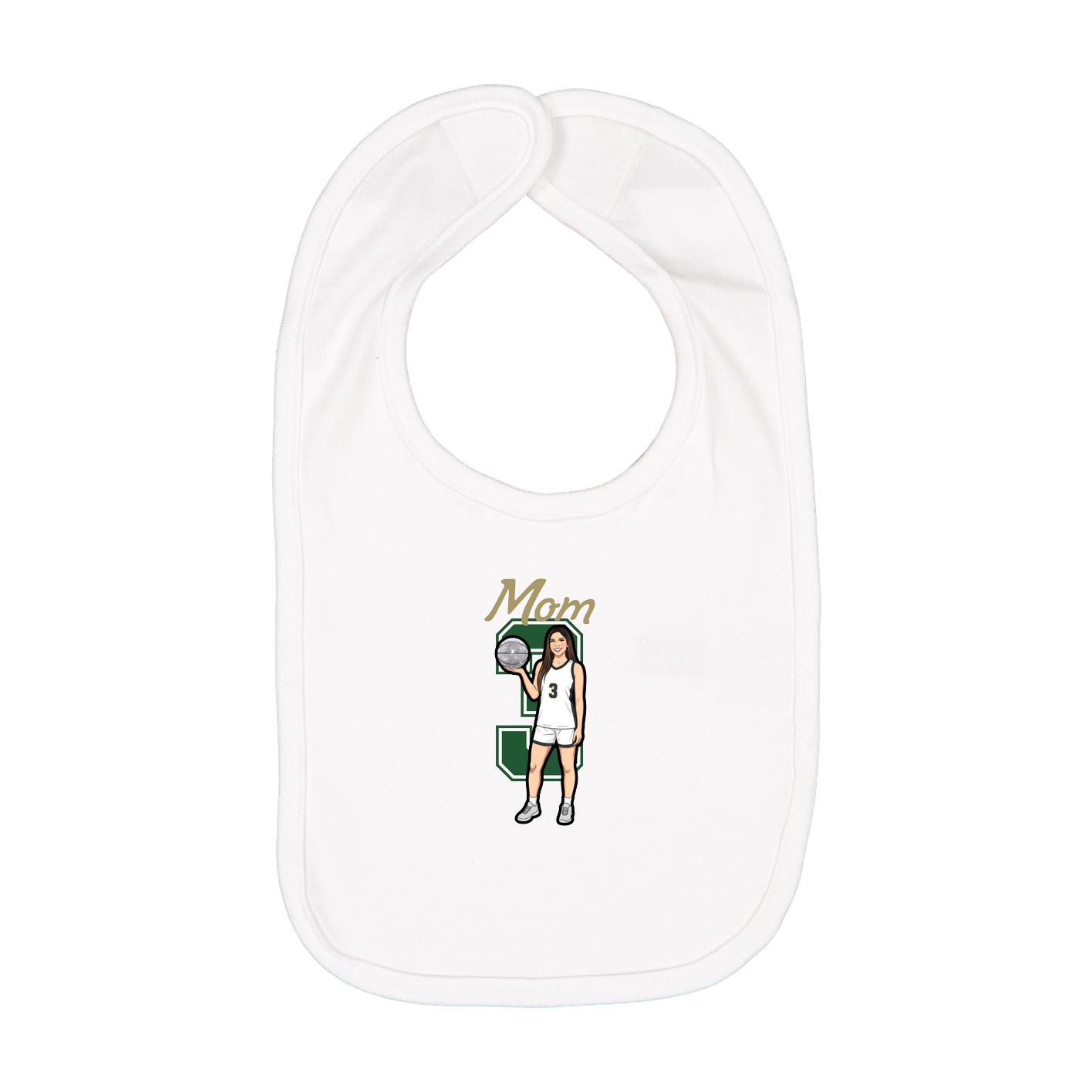 Infant Bib — Mothers Day Shirsey in White