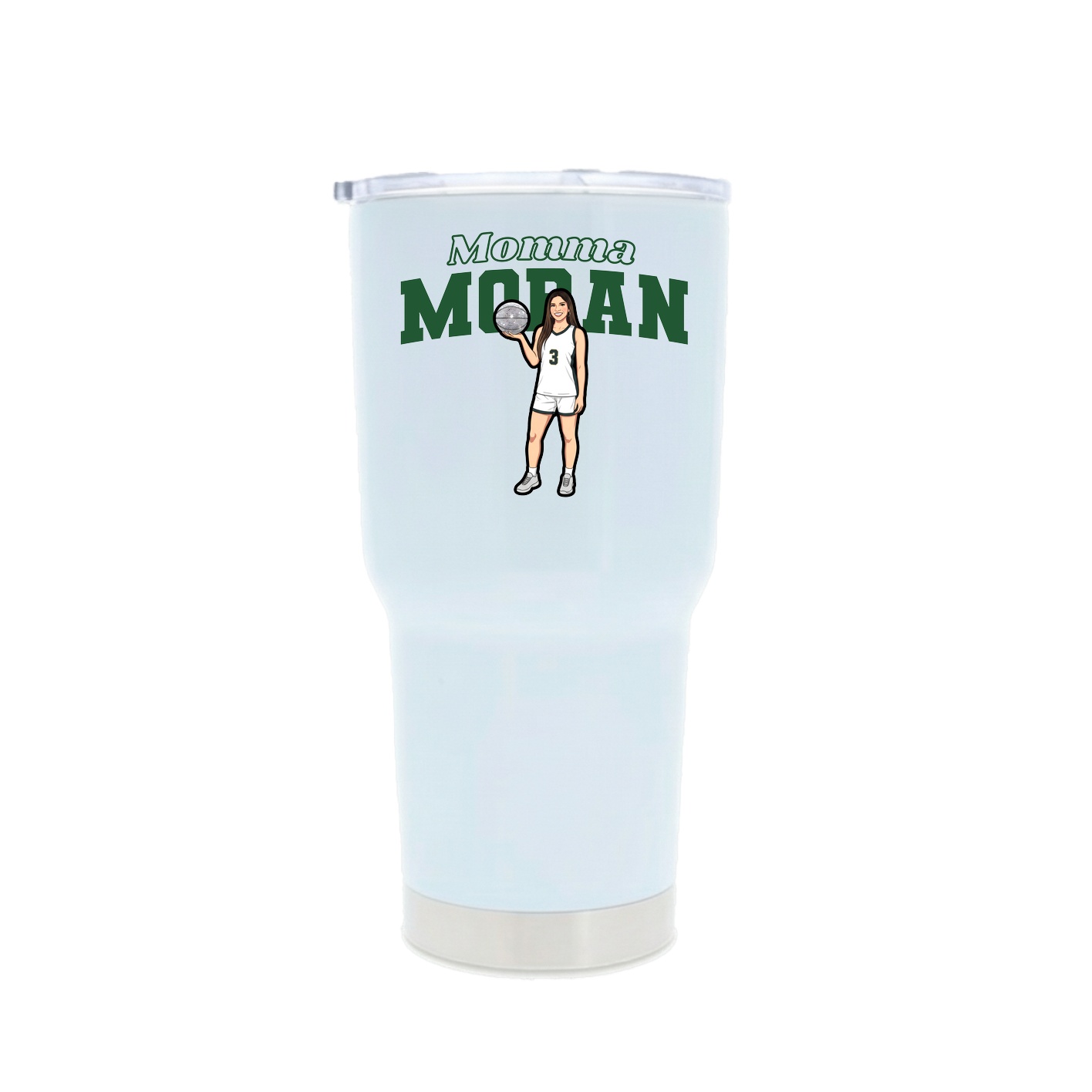 30oz Stainless Steel Tumbler — Mothers Day Block in White
