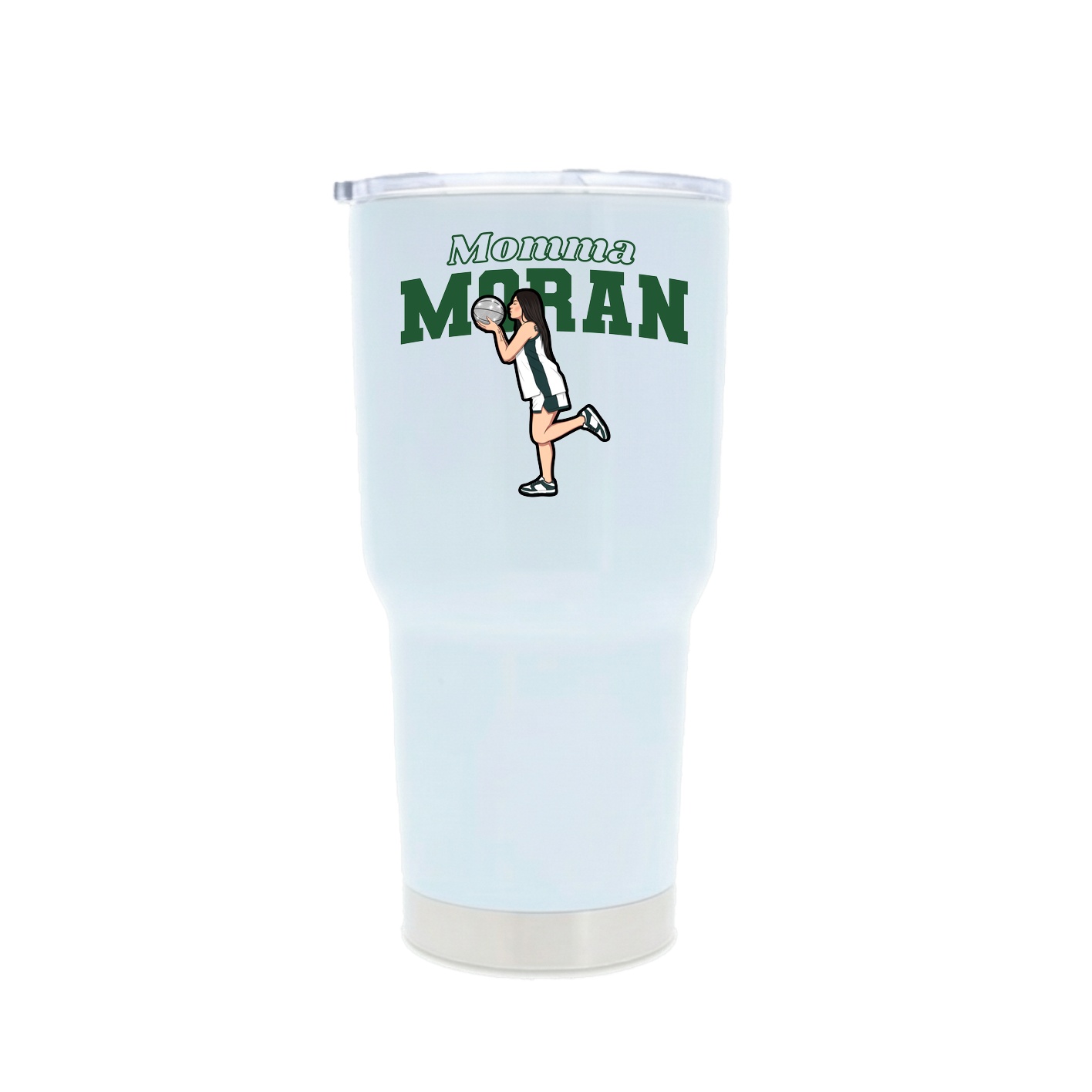 30oz Stainless Steel Tumbler — Mothers Day Block in White