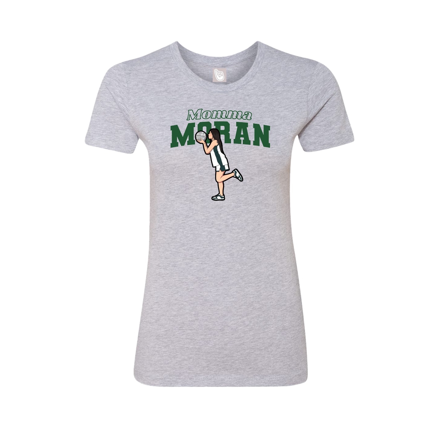 Womens Tee — Mothers Day Block in Grey