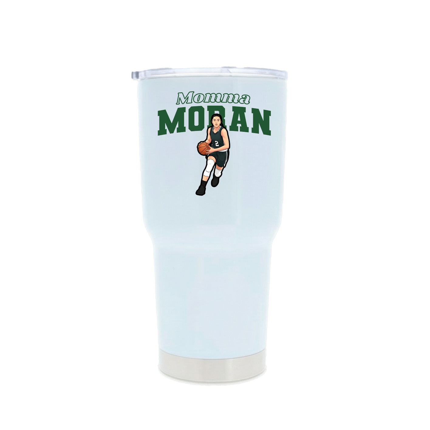 30oz Stainless Steel Tumbler — Mothers Day Block in White