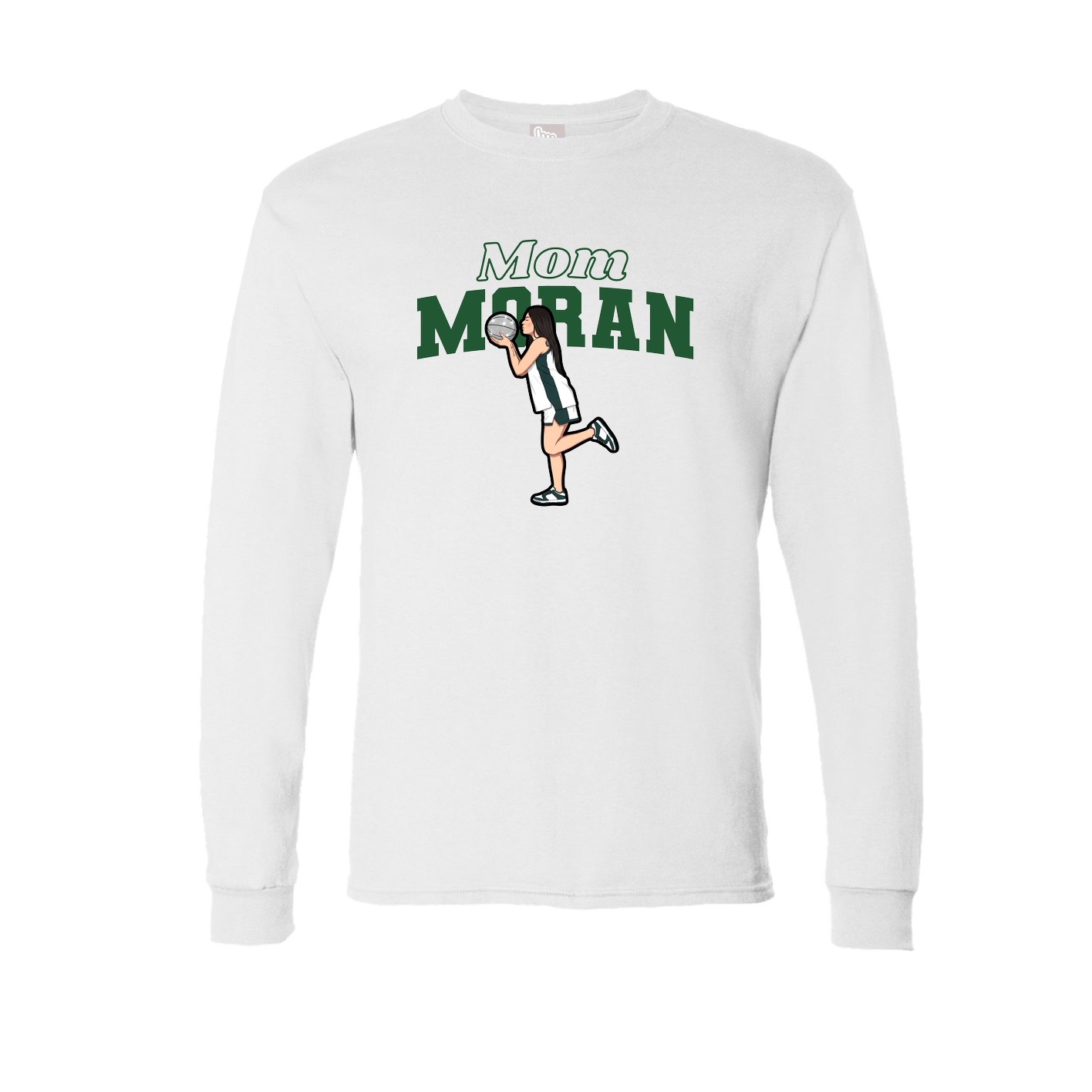 Long Sleeve Tee — Mothers Day Block in White