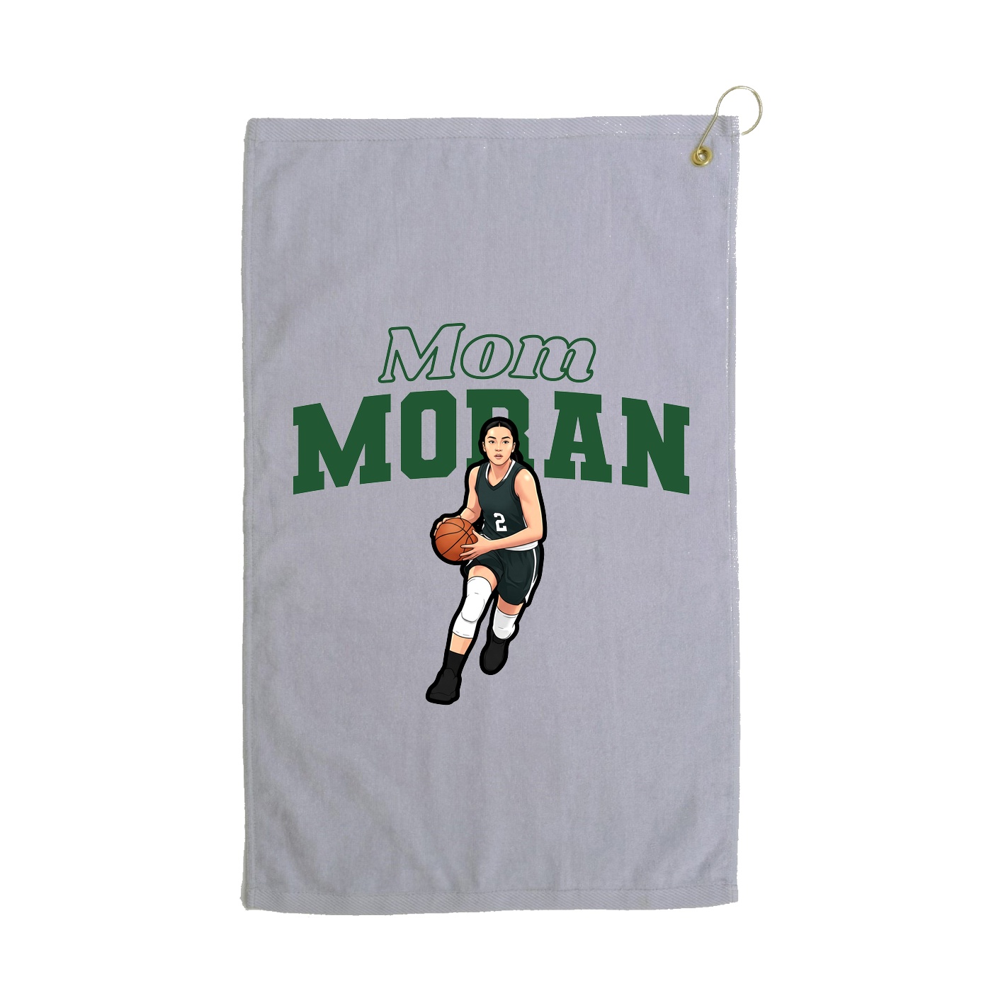 Golf Towel — Mothers Day Block in Grey