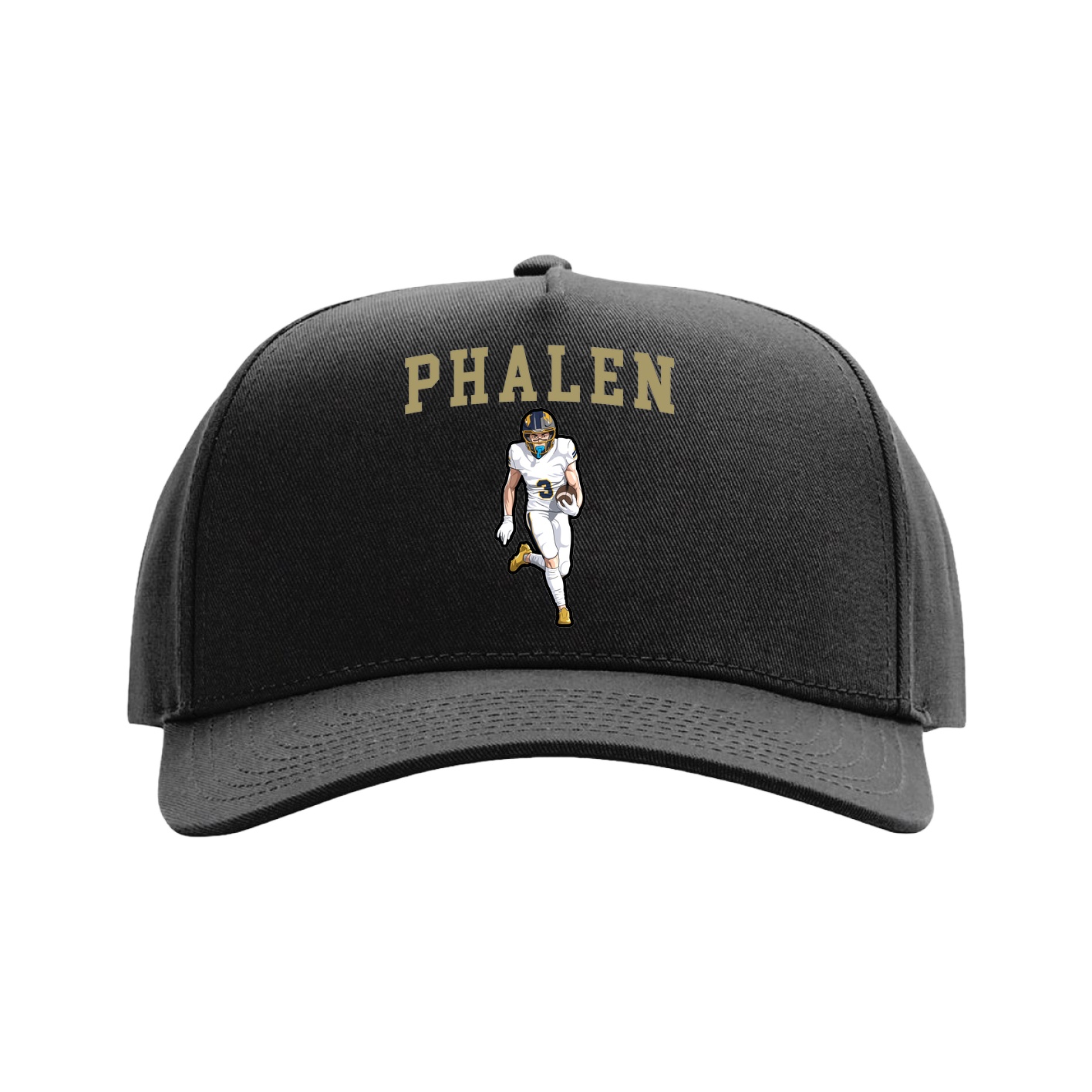 Full Fabric Five-Panel Champ Cap — Shirsey in Black