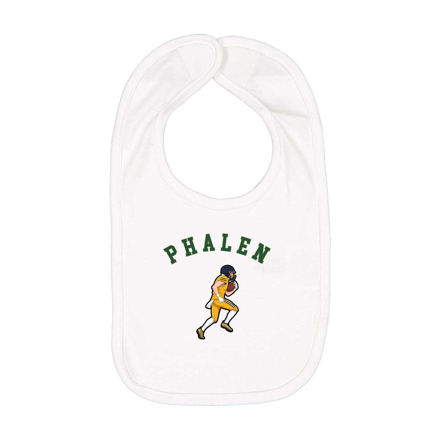 Infant Bib — Shirsey Arch in White