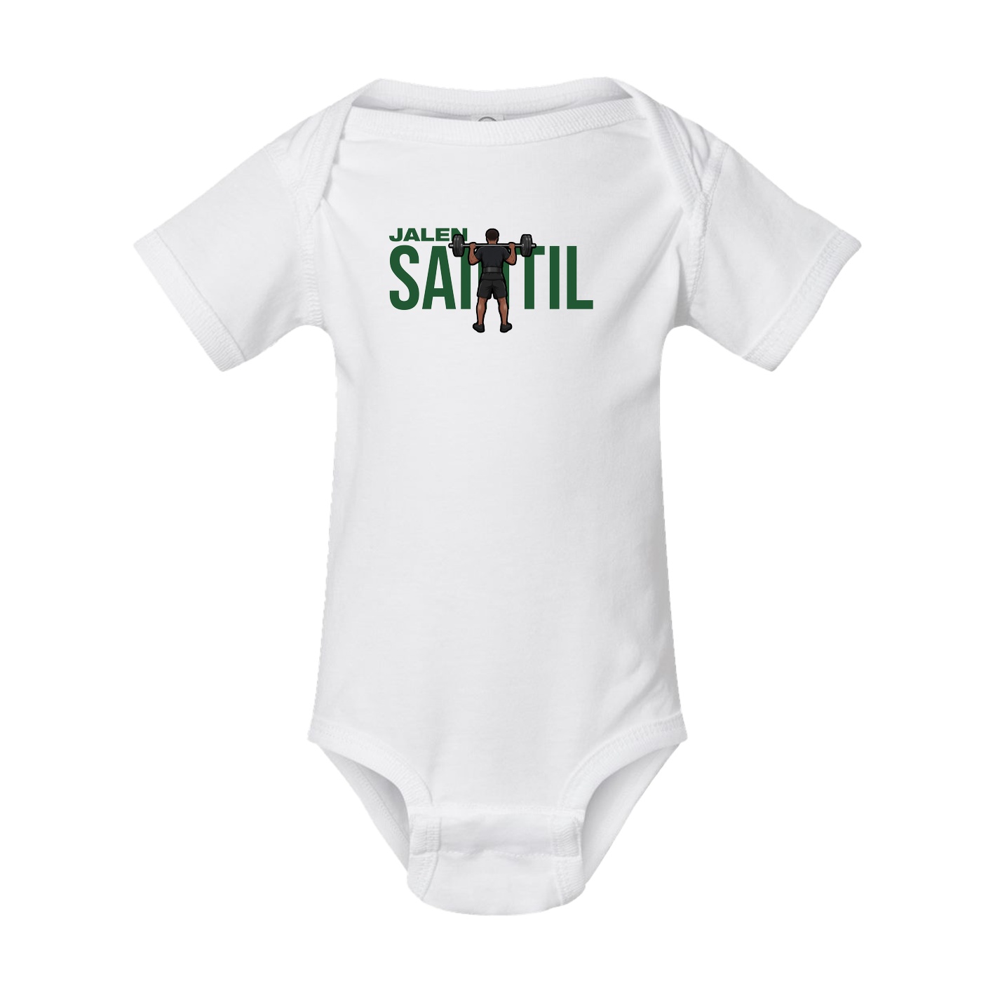 Baby Onesie — Player Name in White