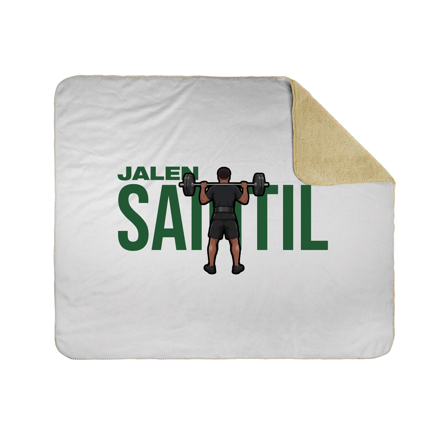 Throw Blanket — Player Name in White