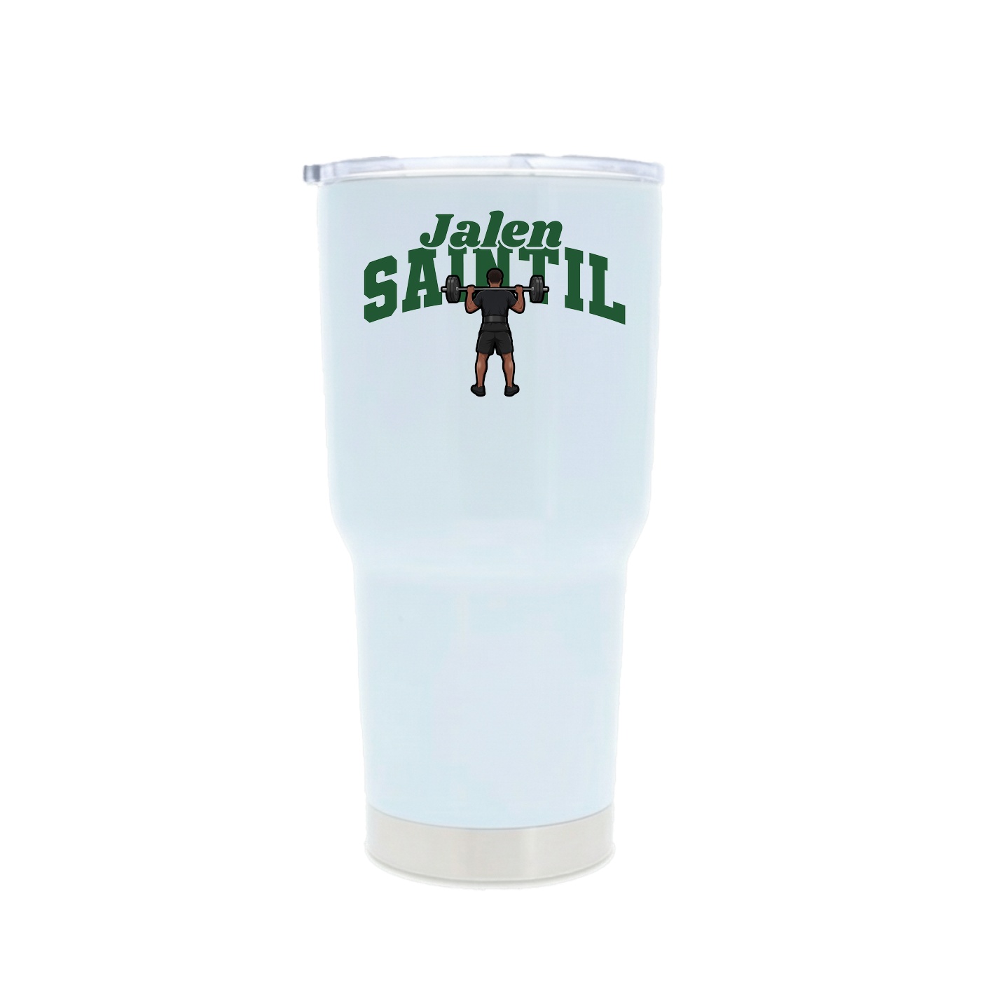 30oz Stainless Steel Tumbler — Signature Arch in White