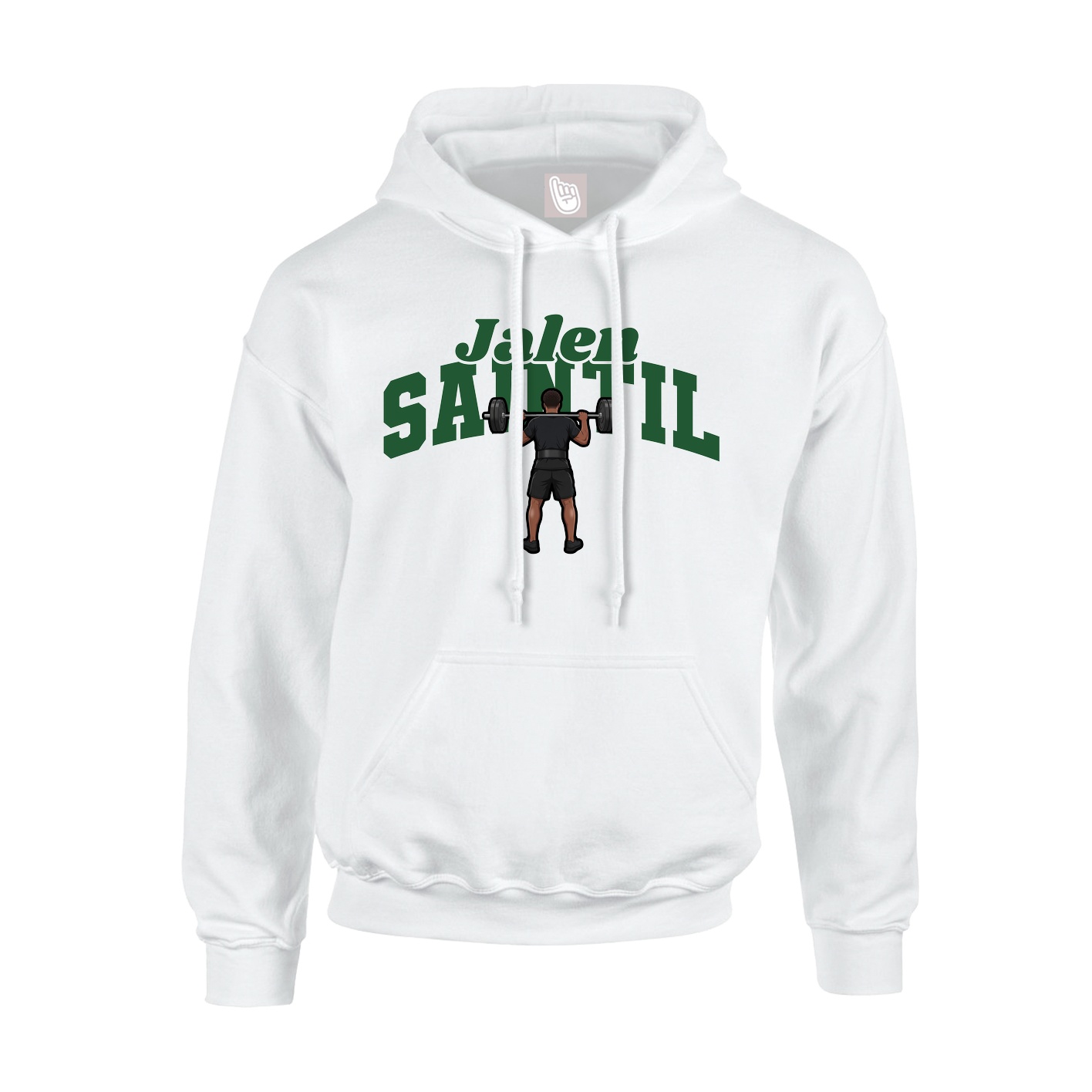 Youth Hoodie — Signature Arch in White