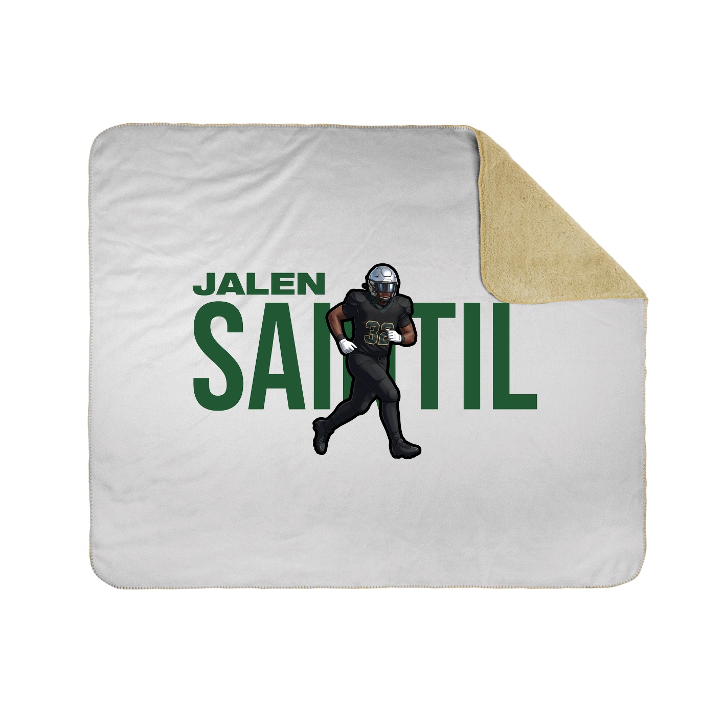 Throw Blanket — Player Name in White