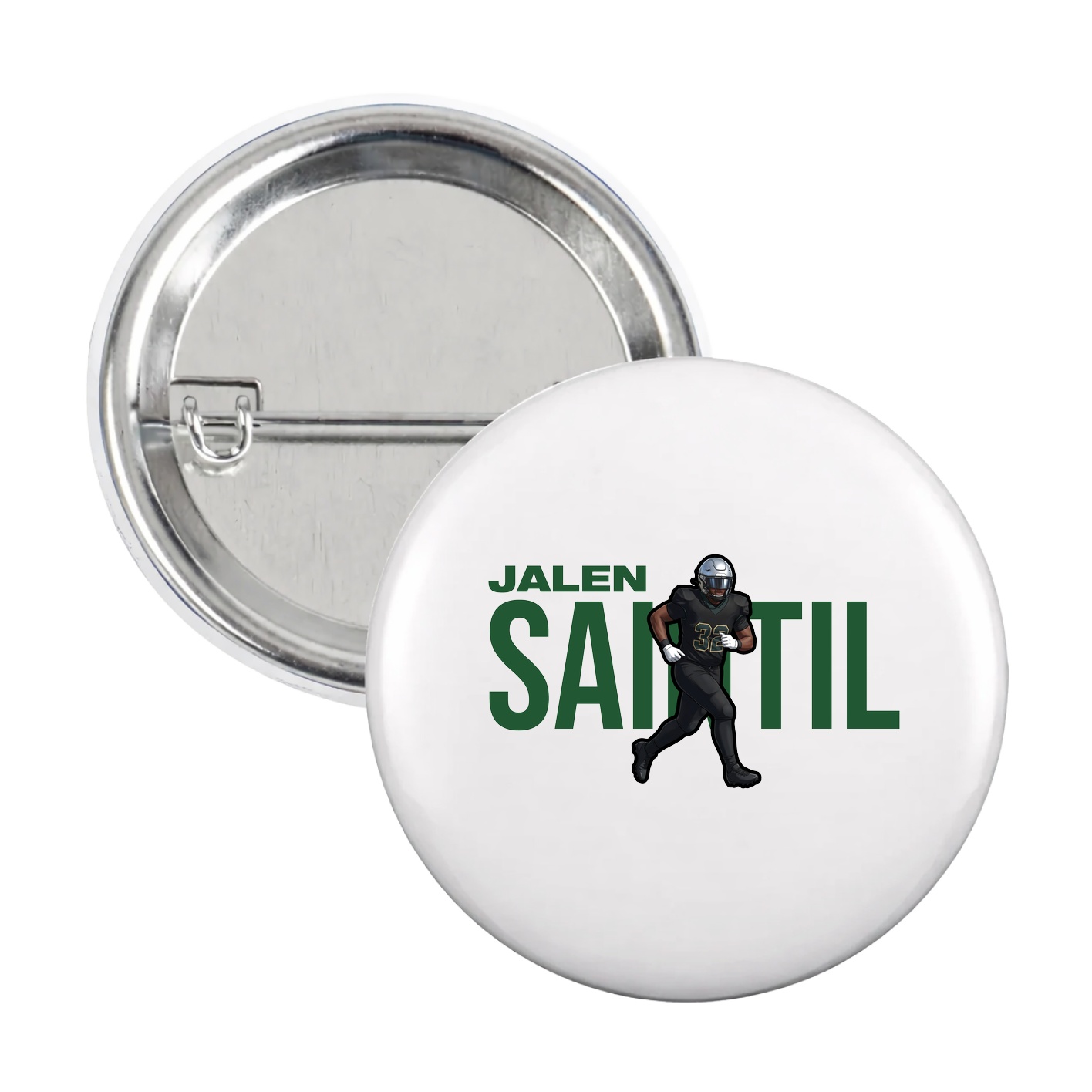 Game Day Button — Player Name in White