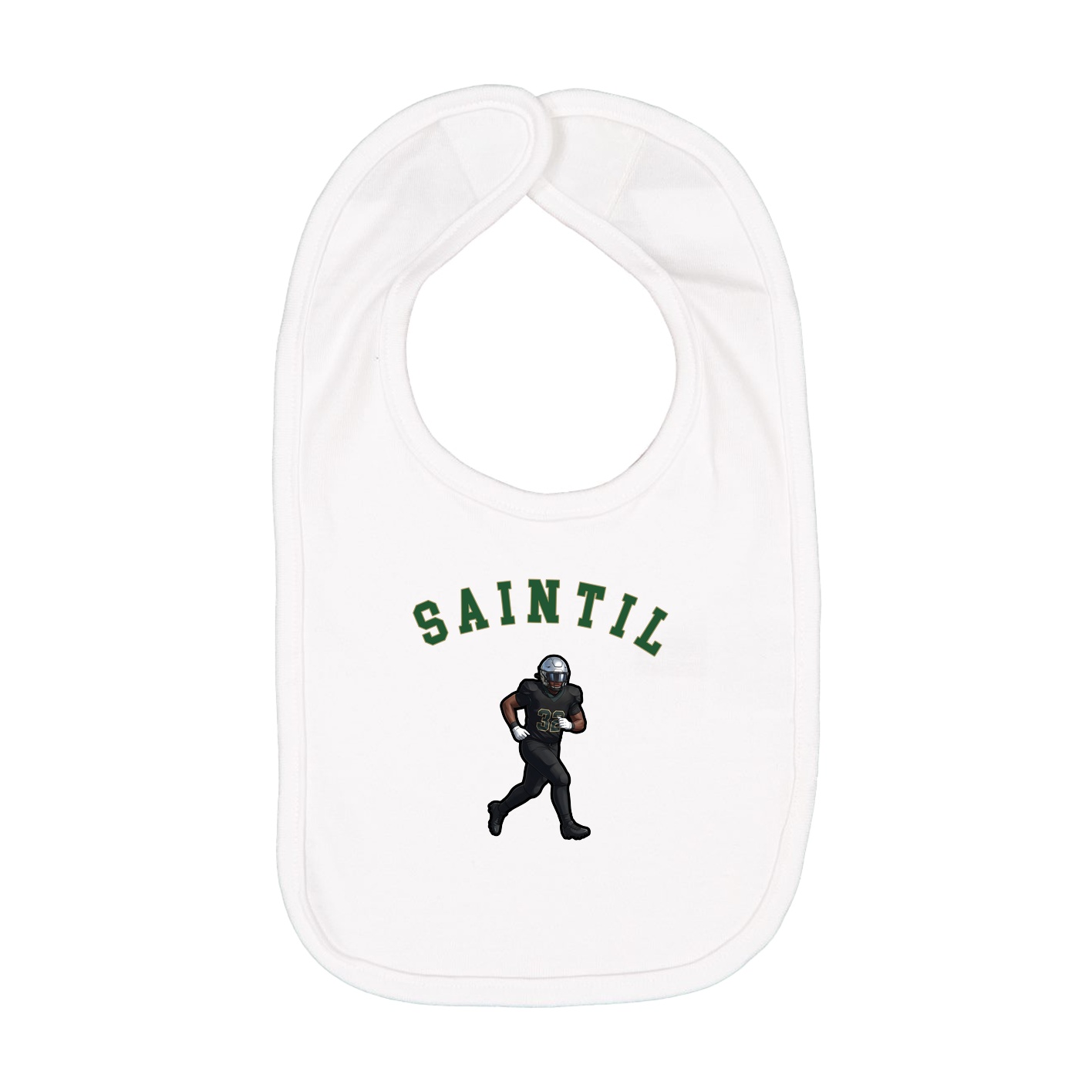 Infant Bib — Shirsey Arch in White