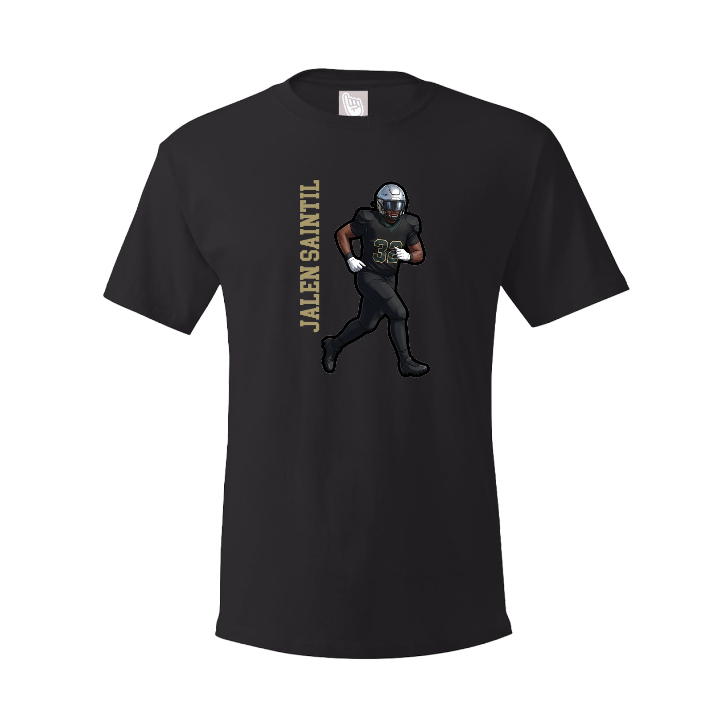 Youth Tee — Name Vertical in Black