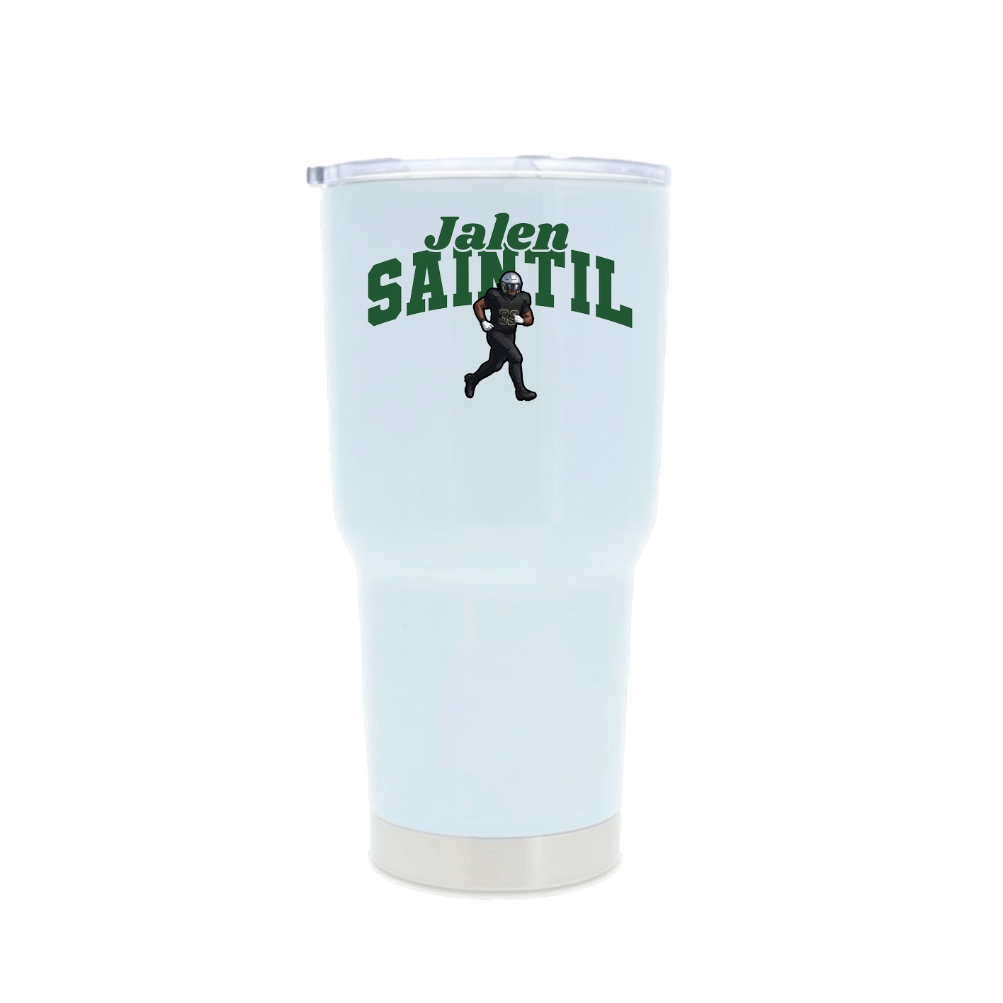30oz Stainless Steel Tumbler — Signature Arch in White