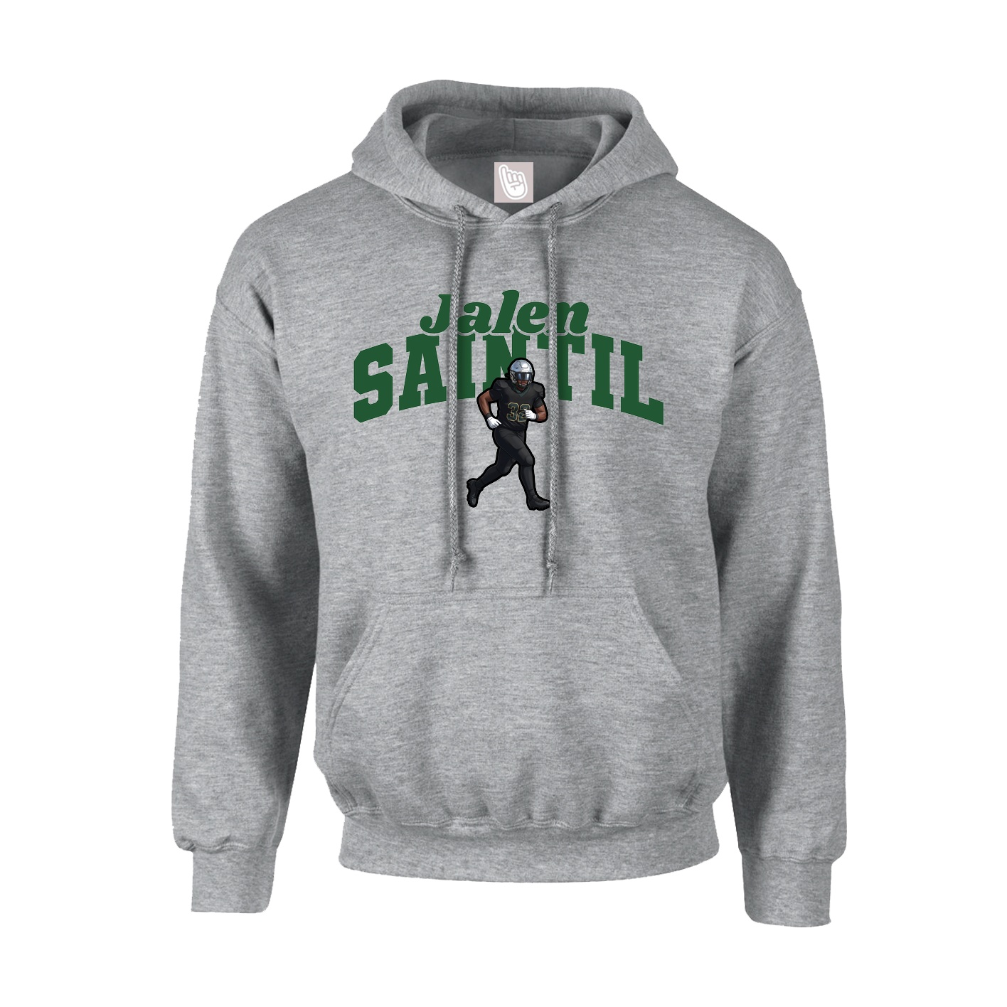 Youth Hoodie — Signature Arch in Grey