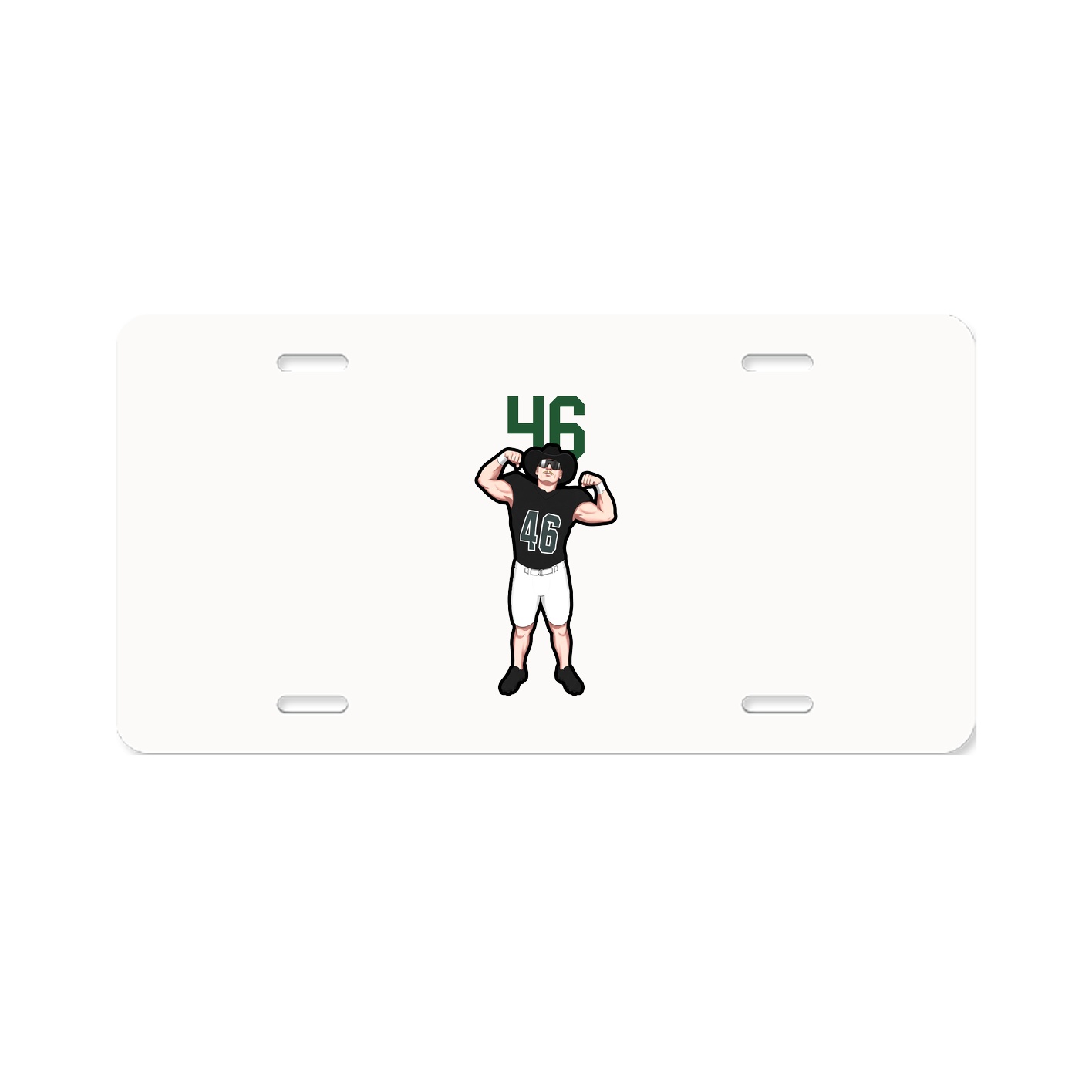 License Plate — Number Top in Classic