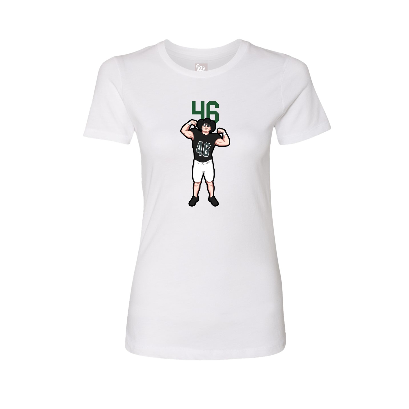 Fitted Women's Tee — Number Top in White