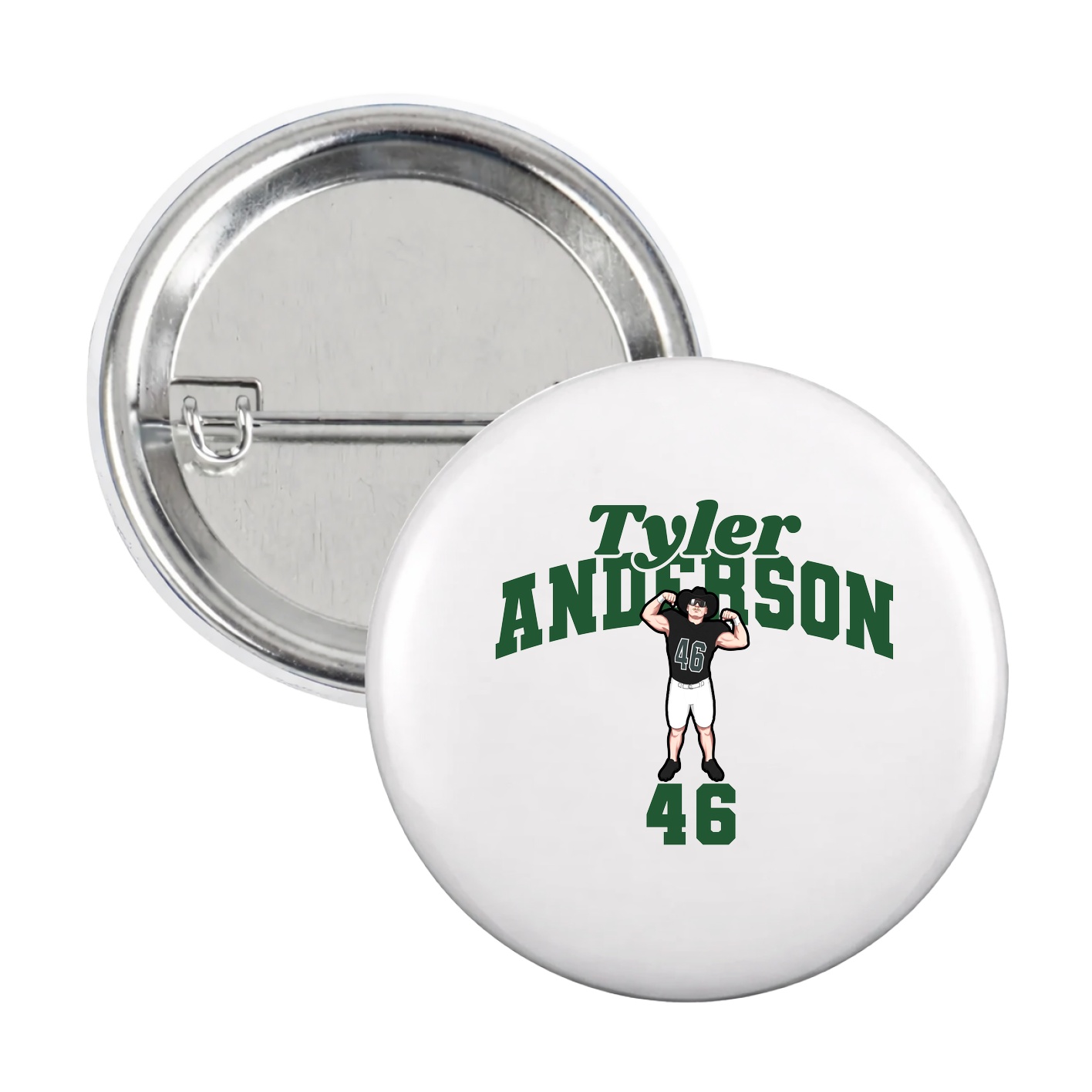 Game Day Button — Signature Arch in White