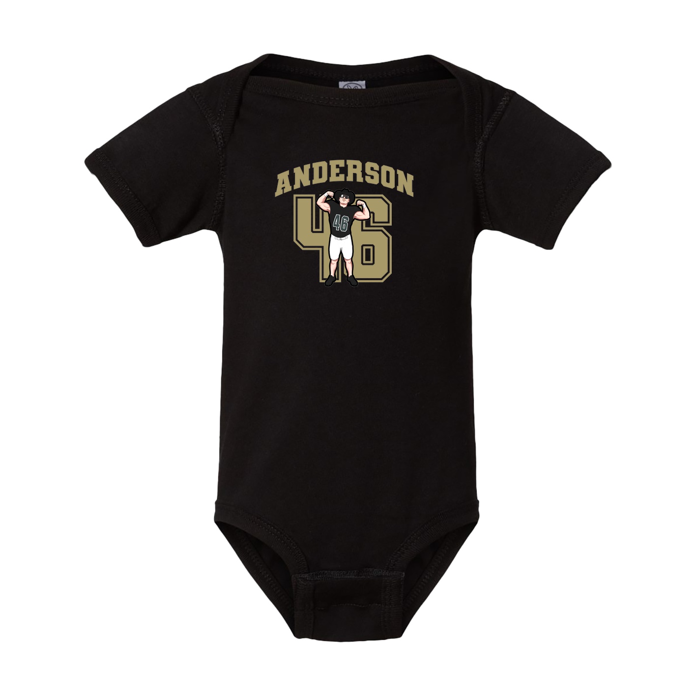 Baby Onesie — Number in Black