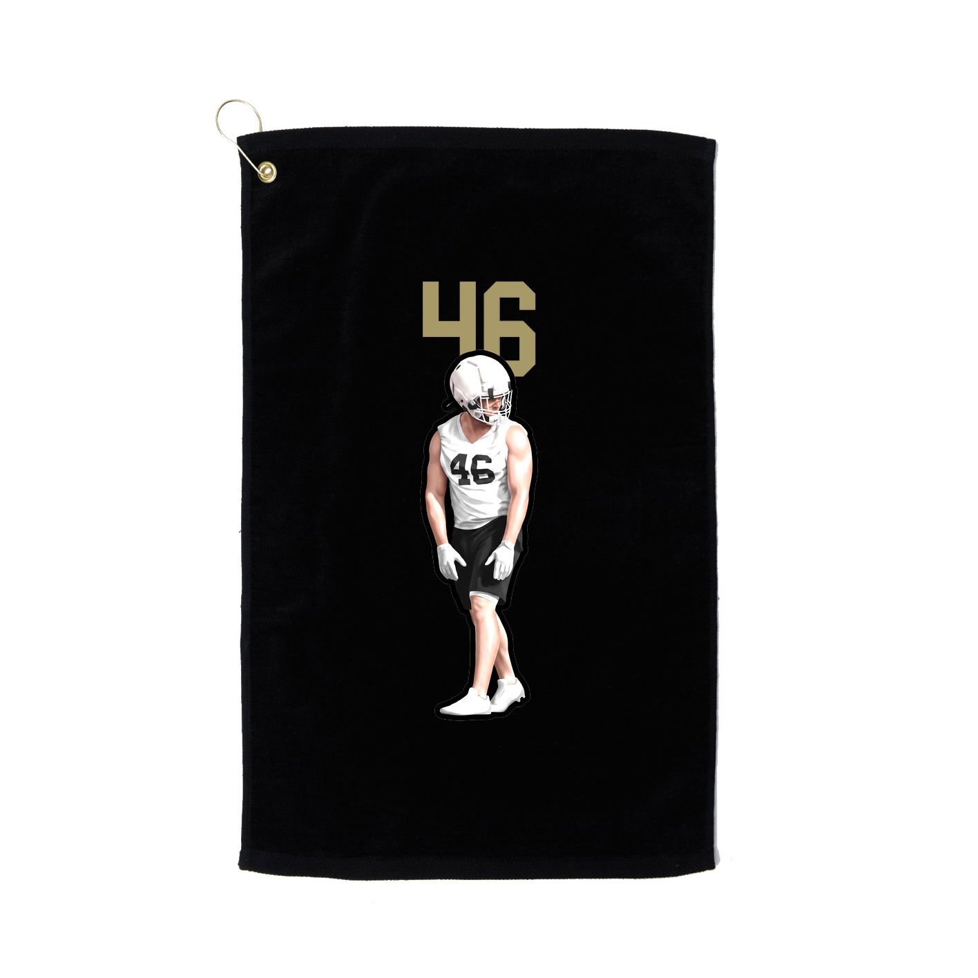 Golf Towel — Number Top in Black