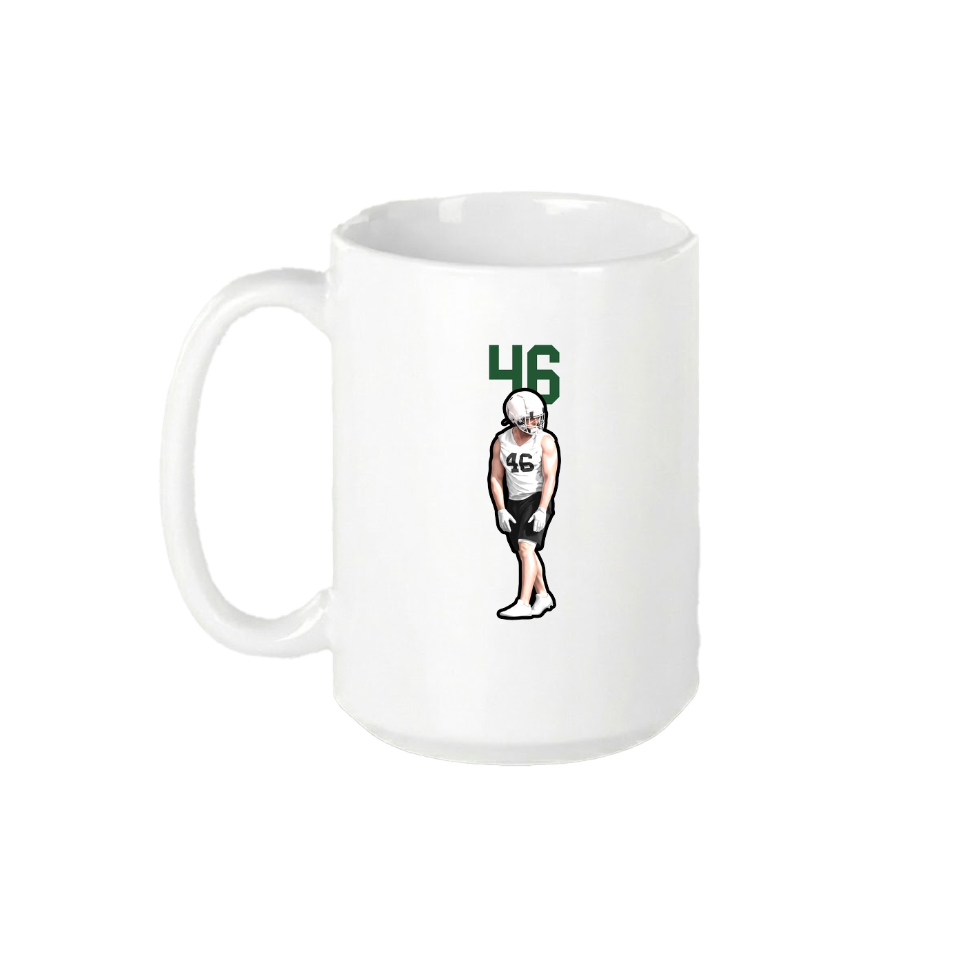 15oz Coffee Mug — Number Top in White