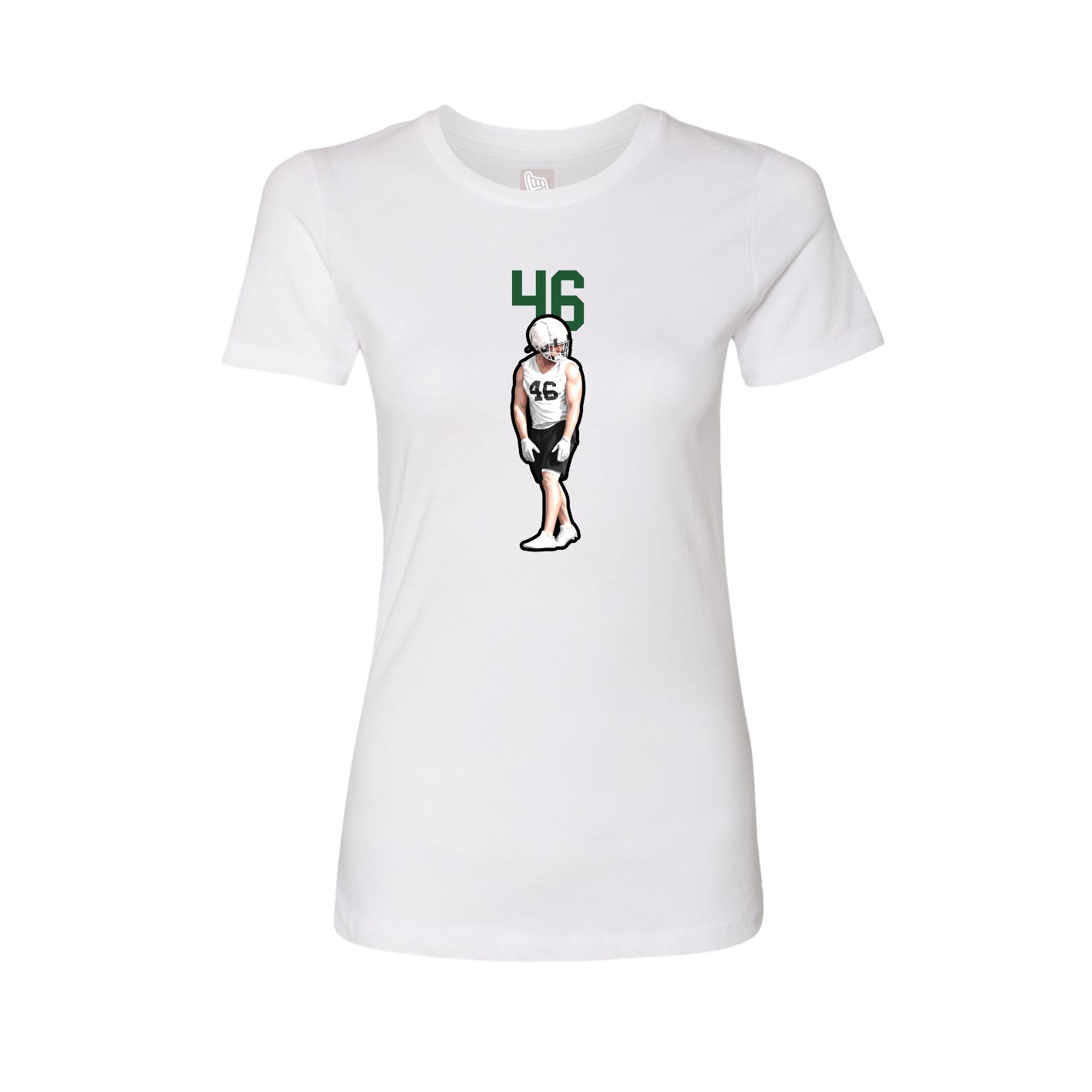 Fitted Women's Tee — Number Top in White