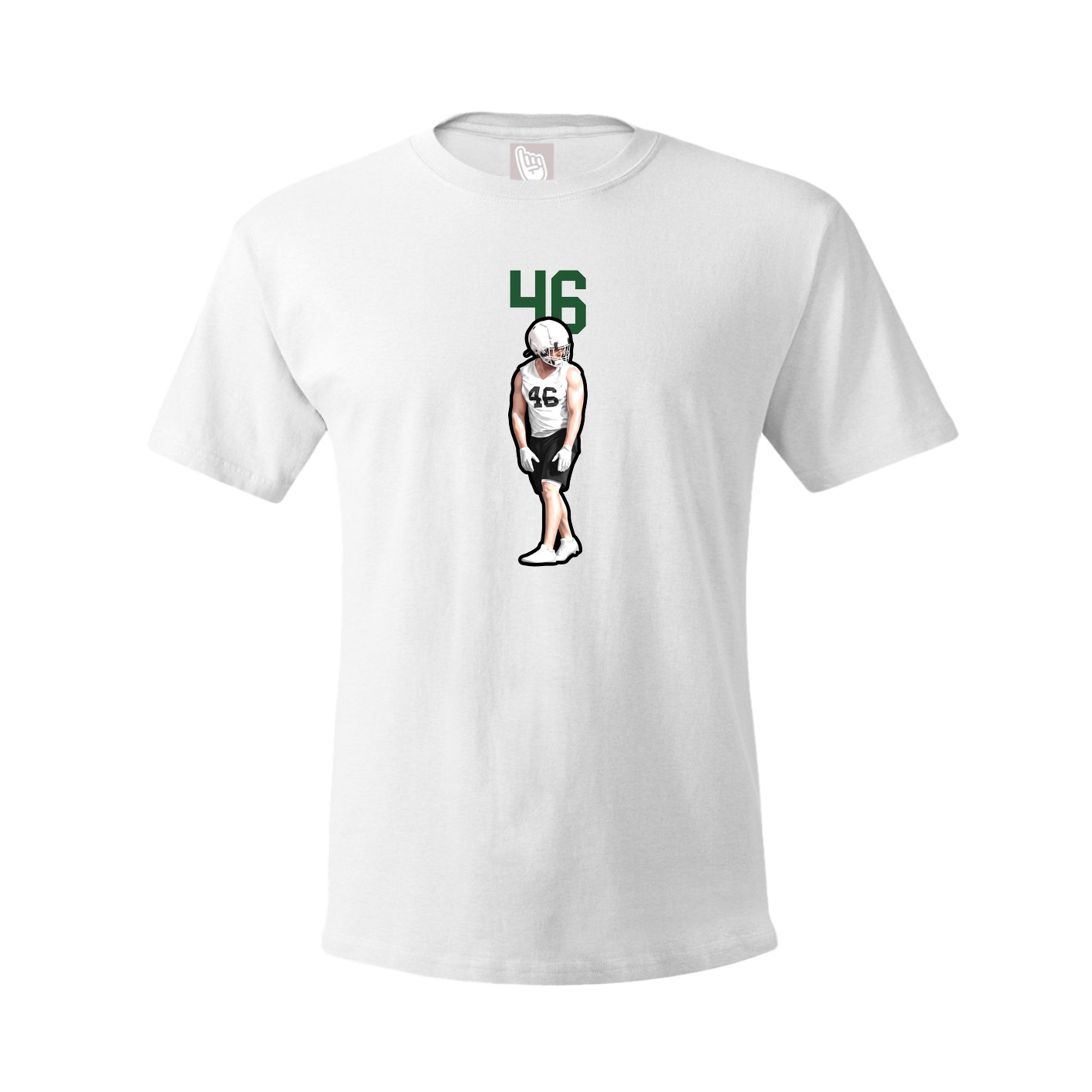 Youth Tee — Number Top in White