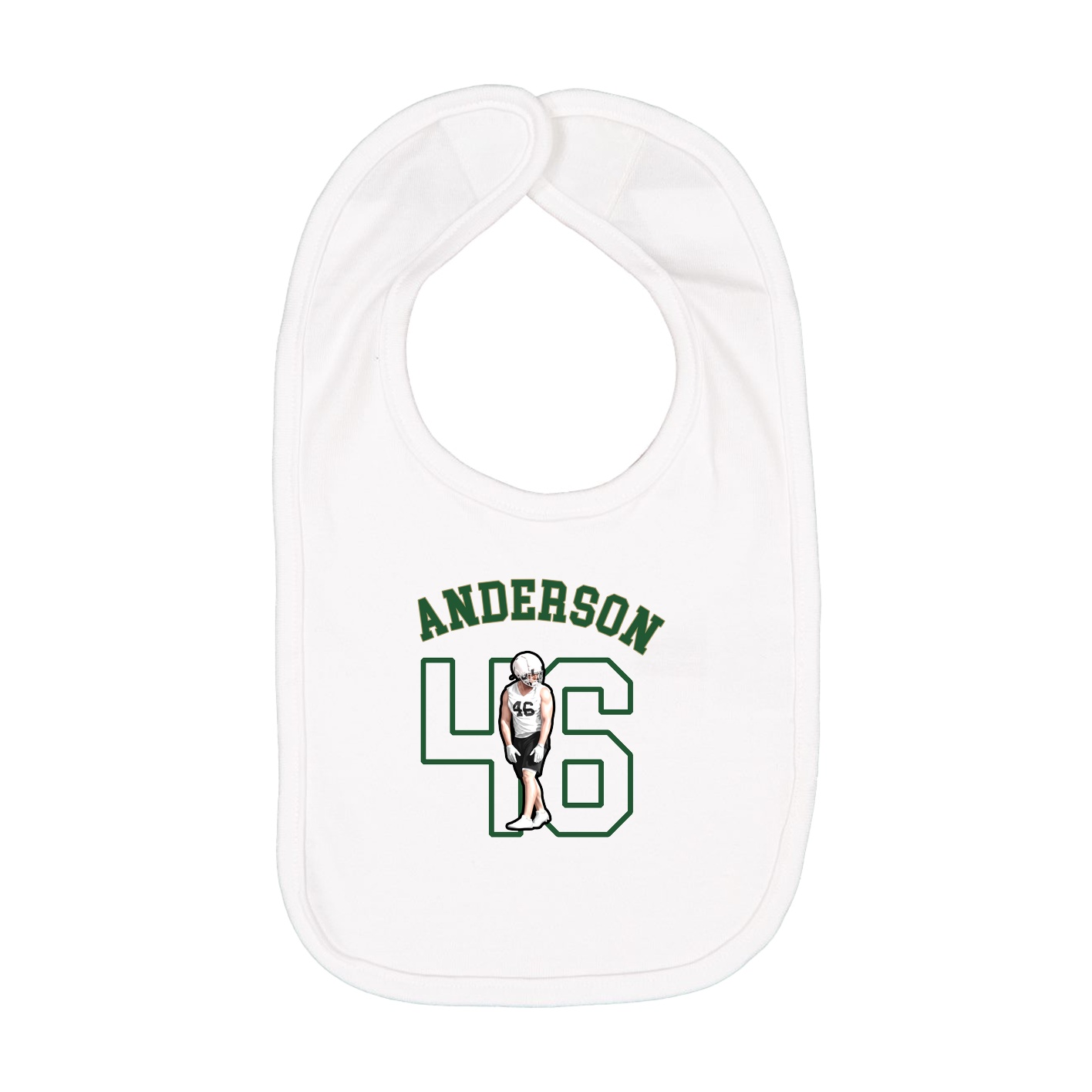 Infant Bib — Shirsey Arch in White