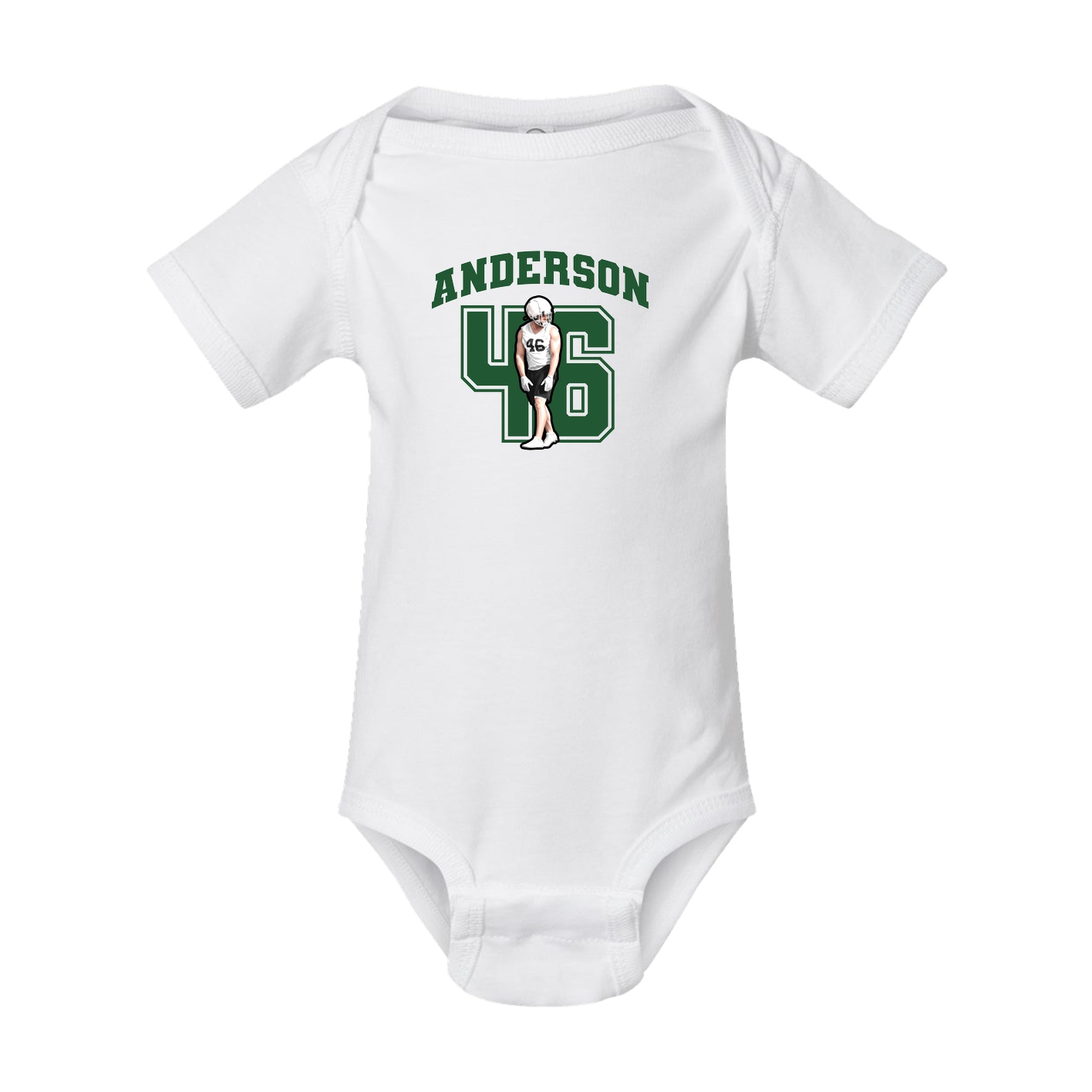 Baby Onesie — Number in White