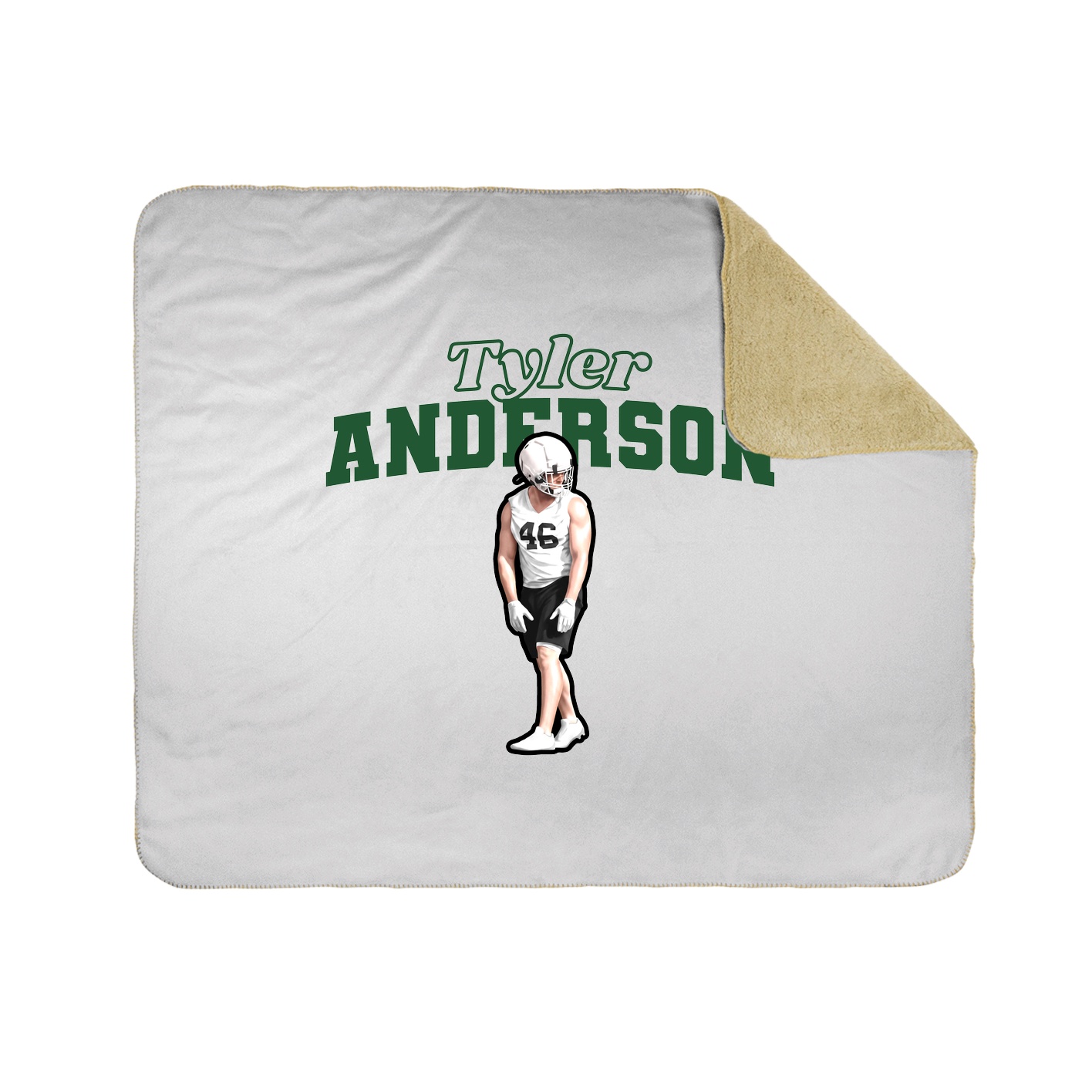 Throw Blanket — Name Arch in White