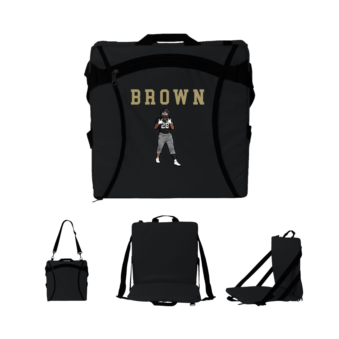 Folding Stadium Seat — Shirsey in Black