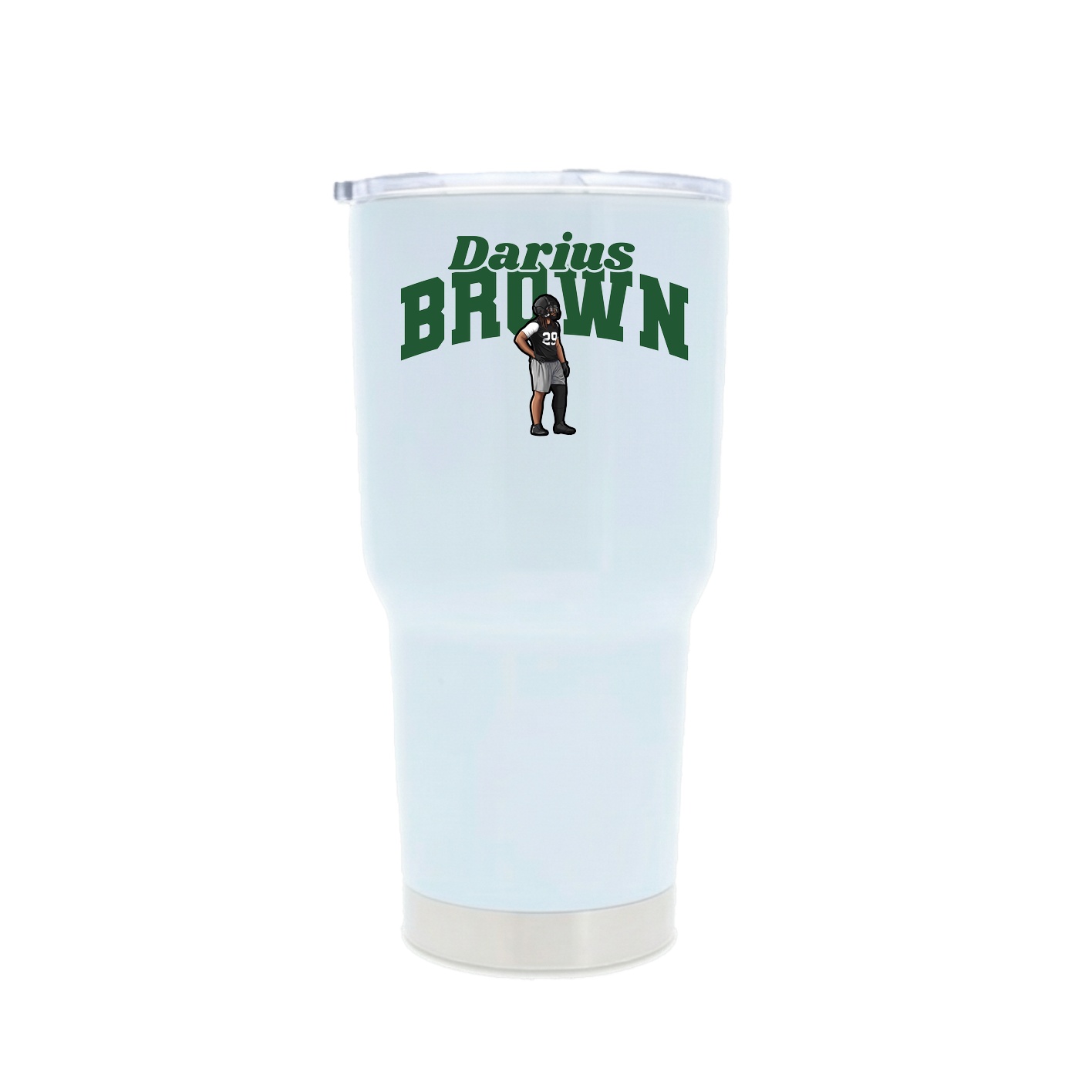 30oz Stainless Steel Tumbler — Signature Arch in White