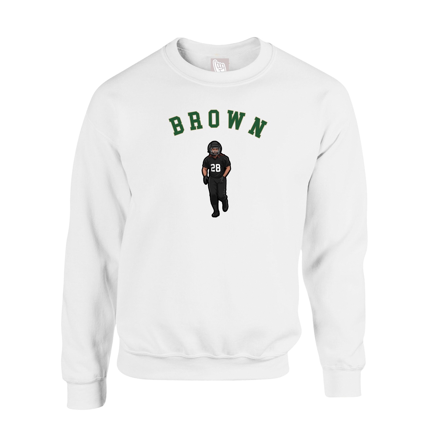 Fleece Crew — Shirsey Arch in White