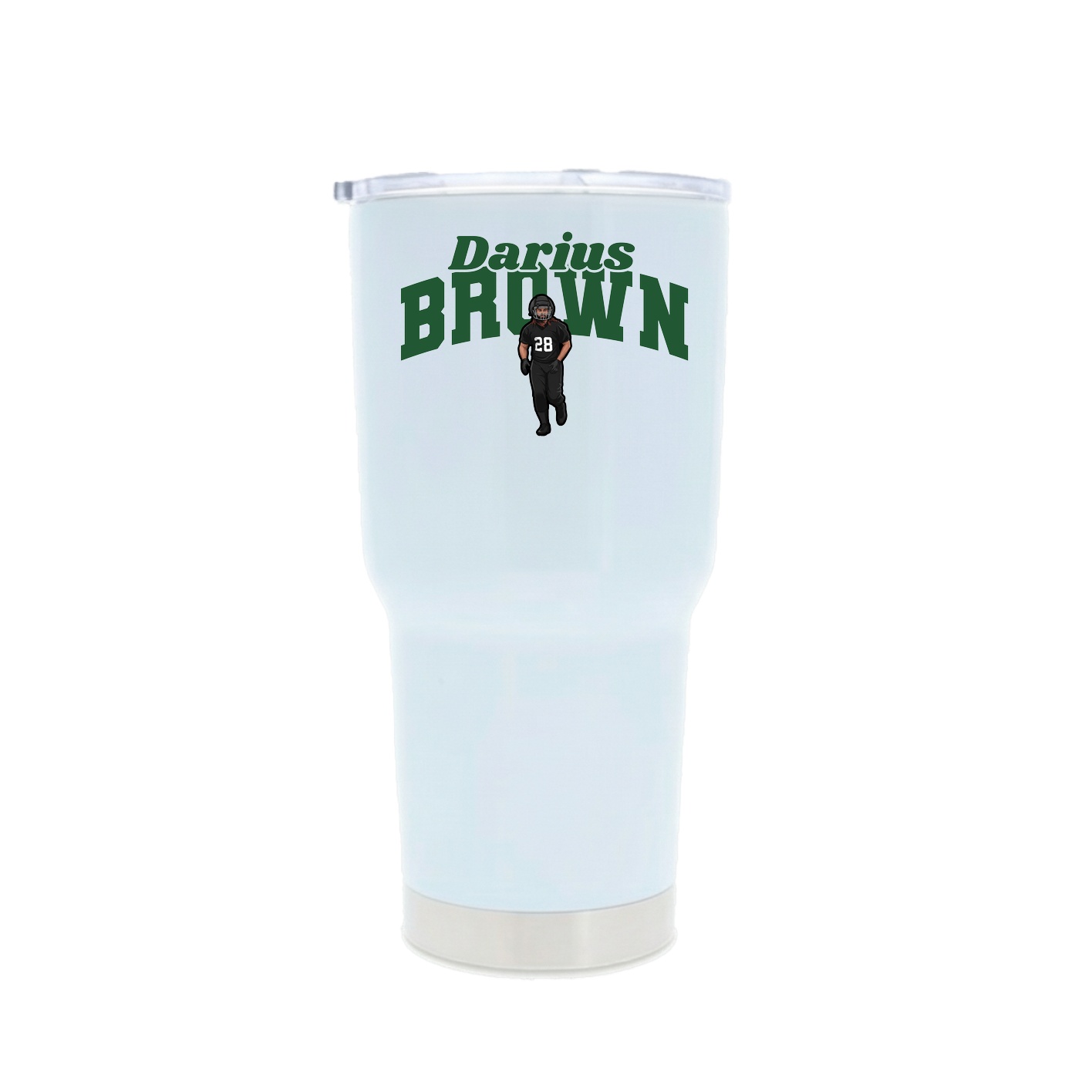 30oz Stainless Steel Tumbler — Signature Arch in White