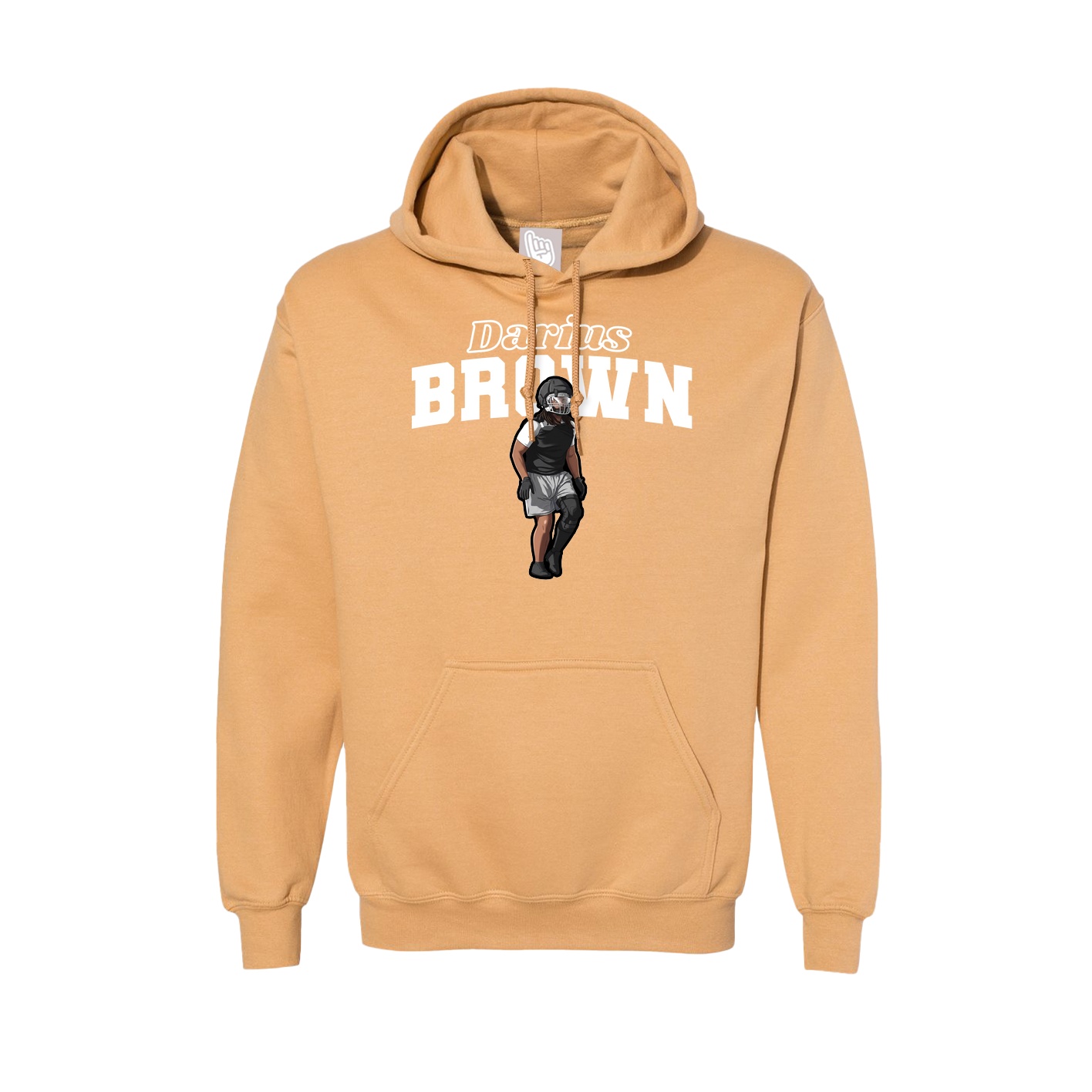 Hoodie — Name Arch in Vegas Gold
