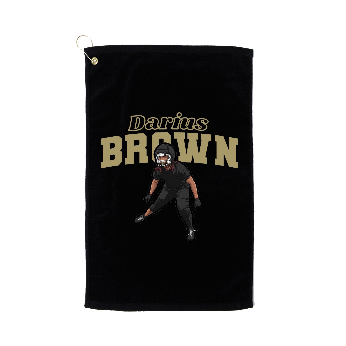 Golf Towel — Name Arch in Black