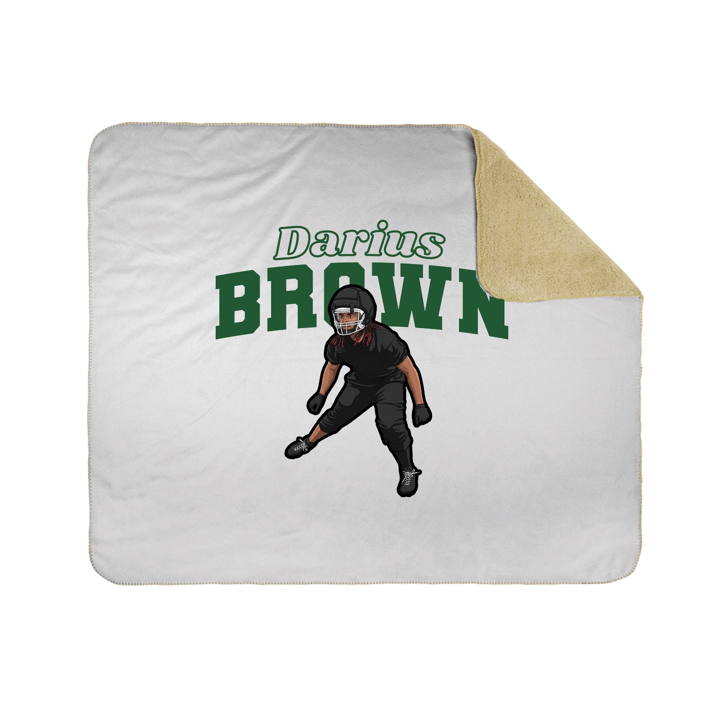 Throw Blanket — Name Arch in White