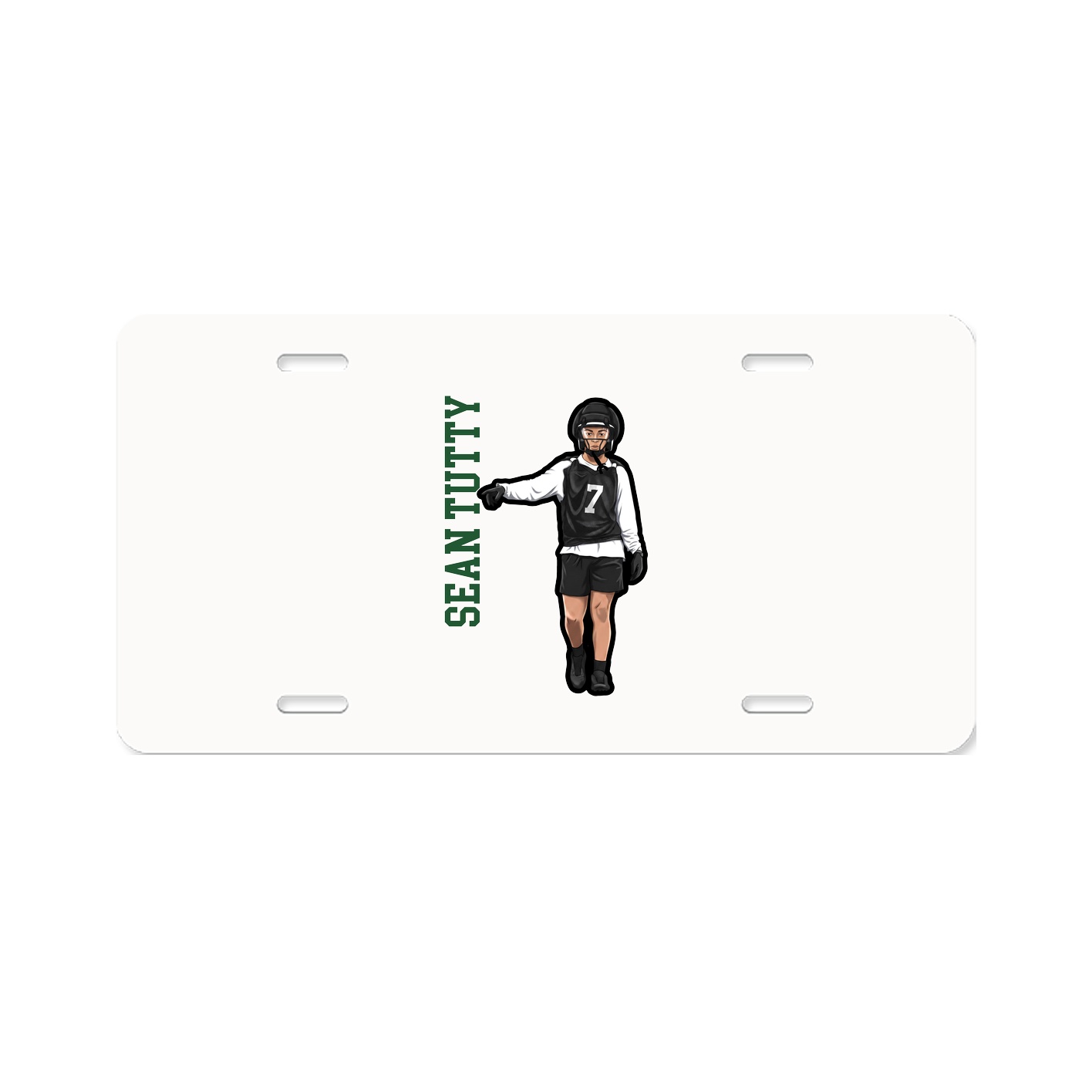License Plate — Name Vertical in Classic