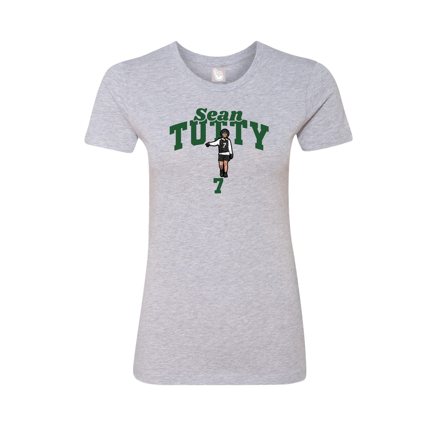 Fitted Women's Tee — Signature Arch in Grey