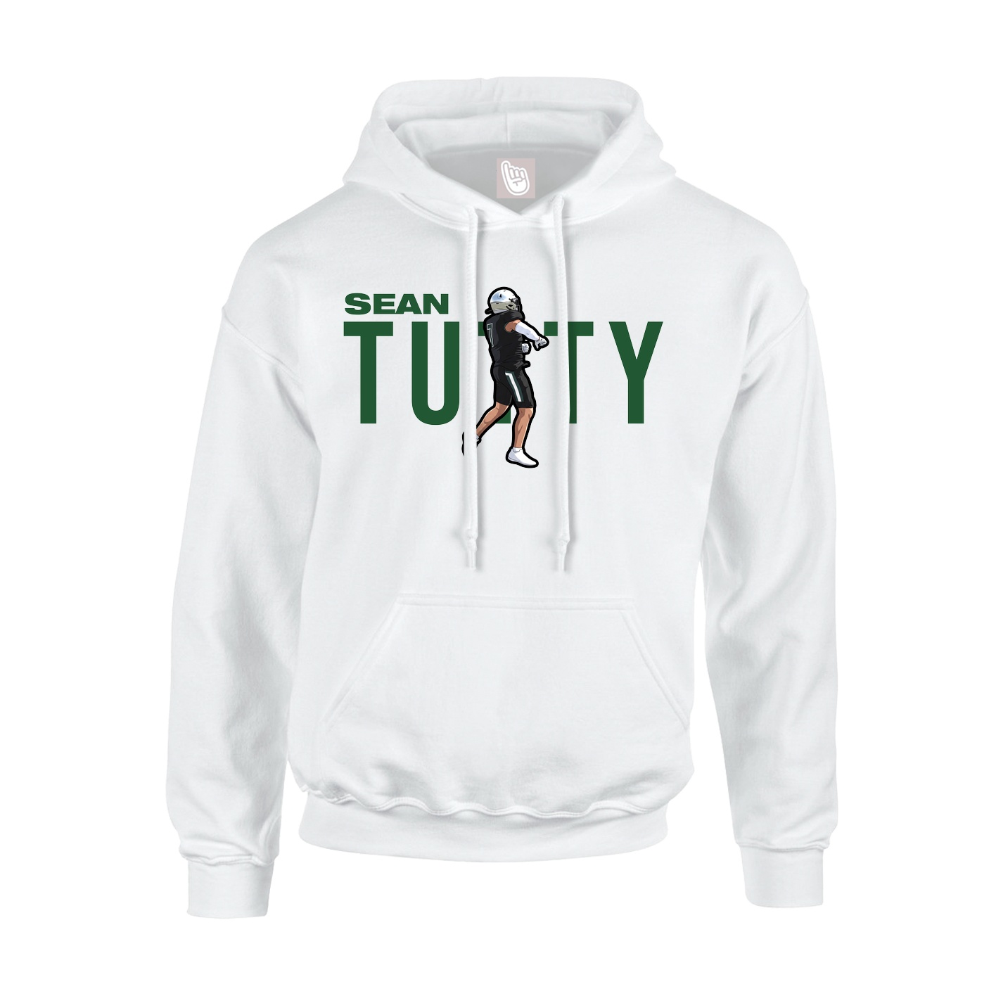 Youth Hoodie — Player Name in White