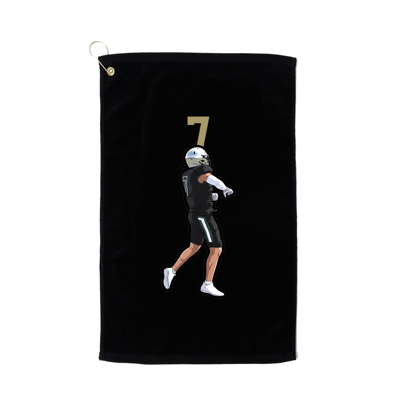 Golf Towel — Number Top in Black