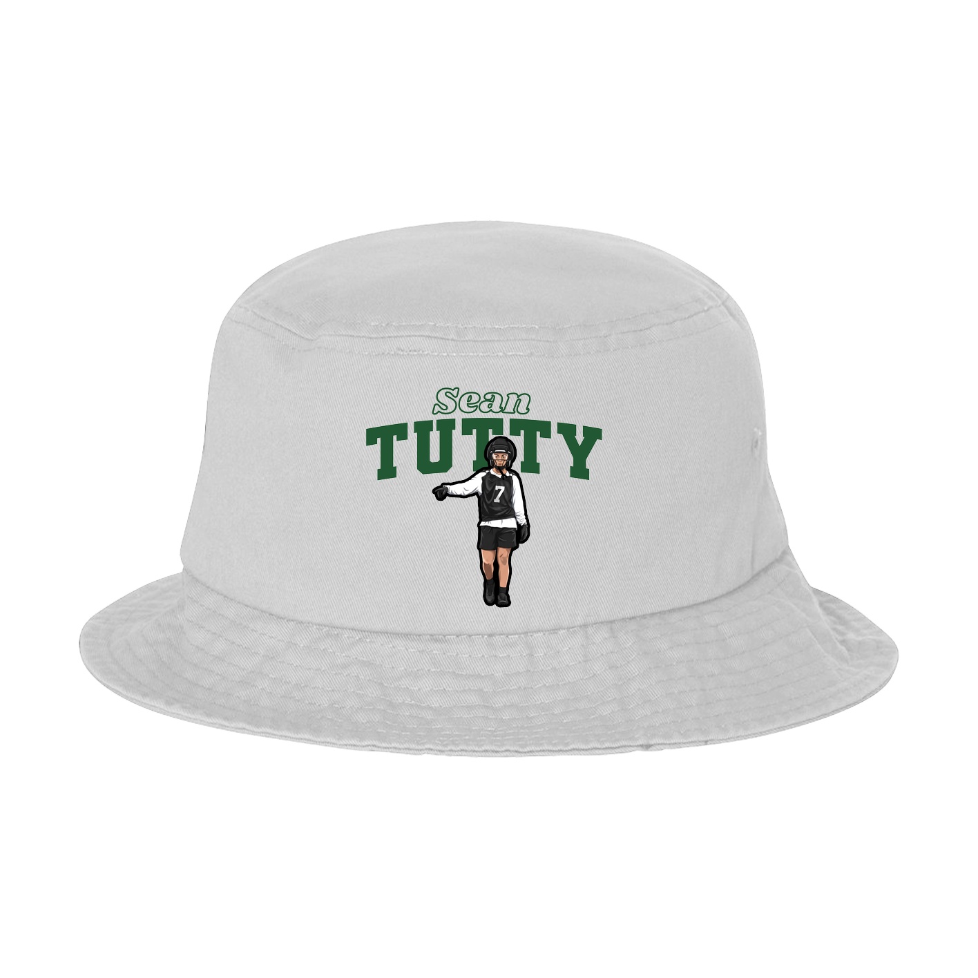 Bucket Cap — Name Arch in White
