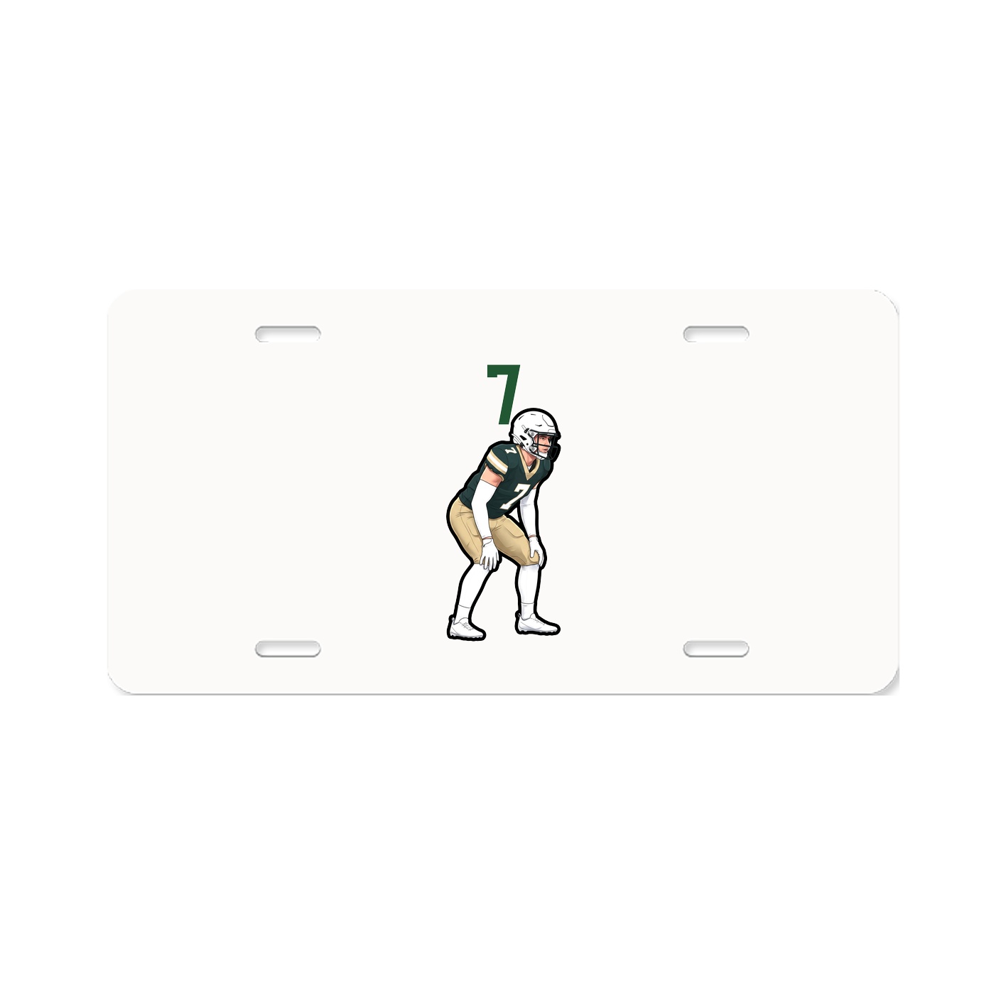 License Plate — Number Top in Classic