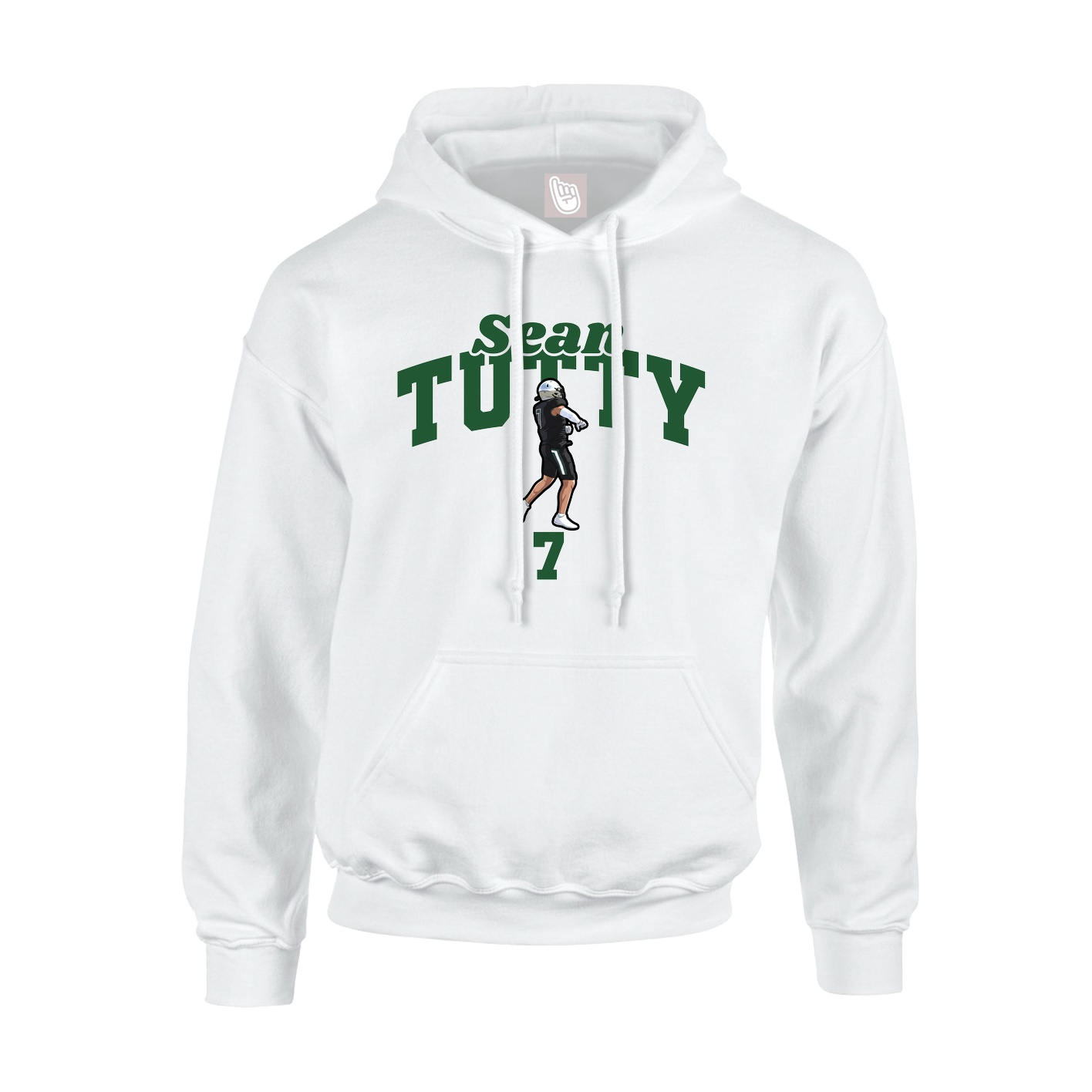 Youth Hoodie — Signature Arch in White