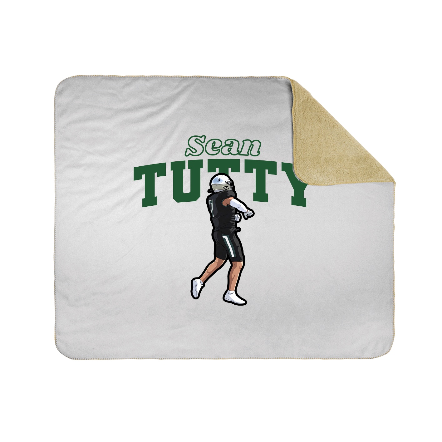 Throw Blanket — Name Arch in White