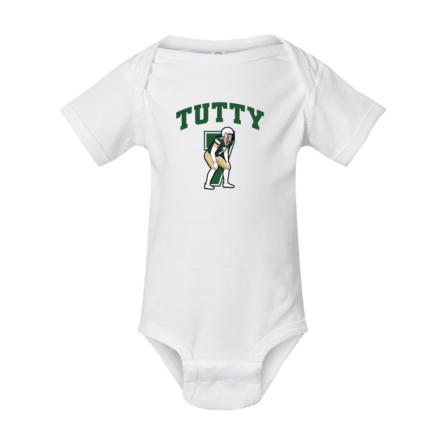 Baby Onesie — Number in White