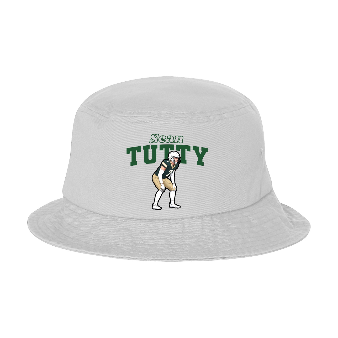 Bucket Cap — Name Arch in White