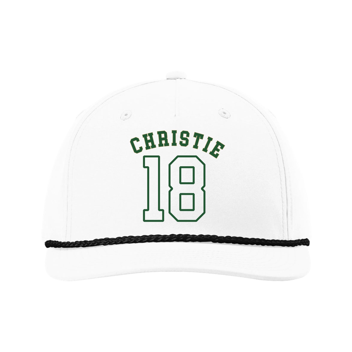 Five-Panel Classic Rope Cap — Shirsey Arch in White