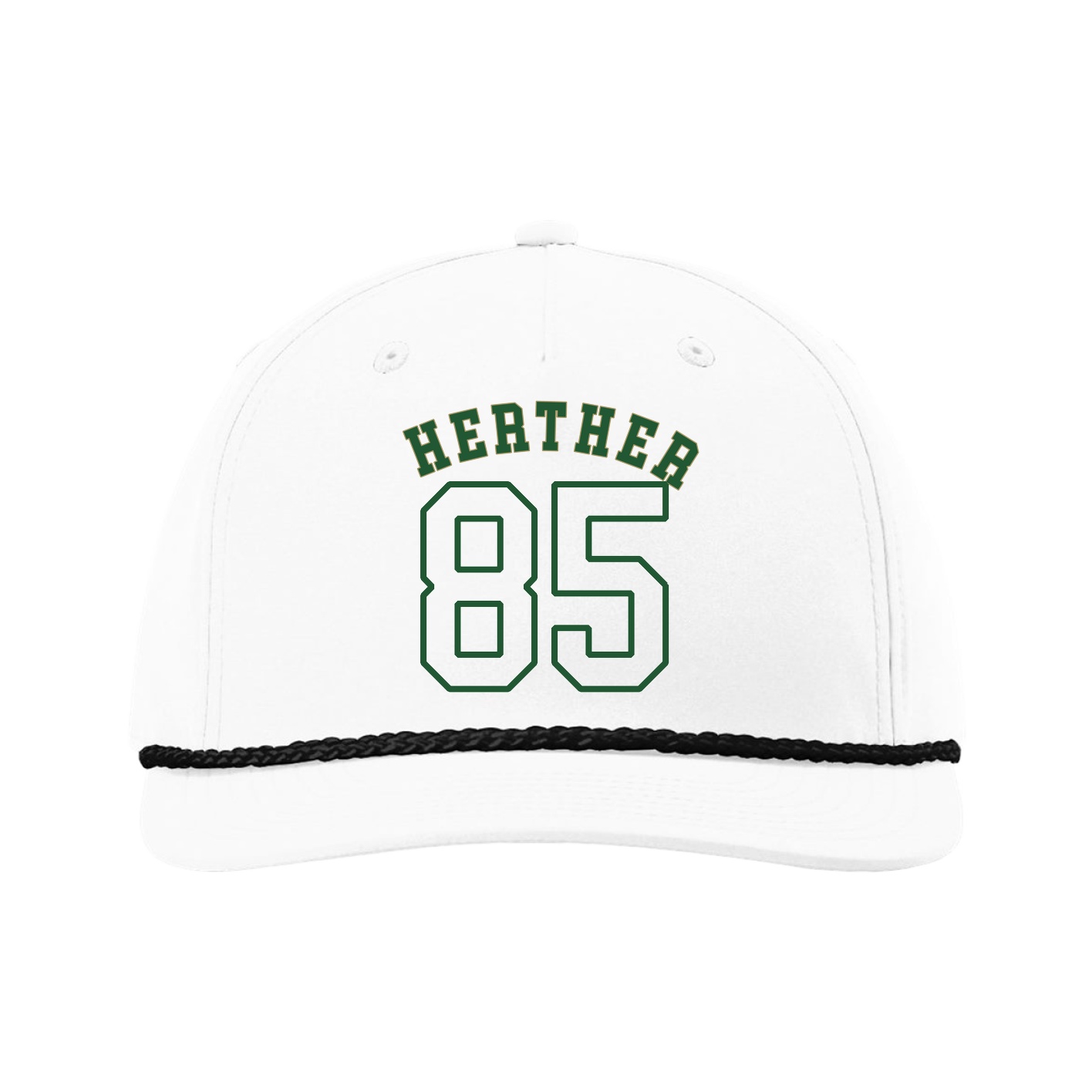 Five-Panel Classic Rope Cap — Shirsey Arch in White